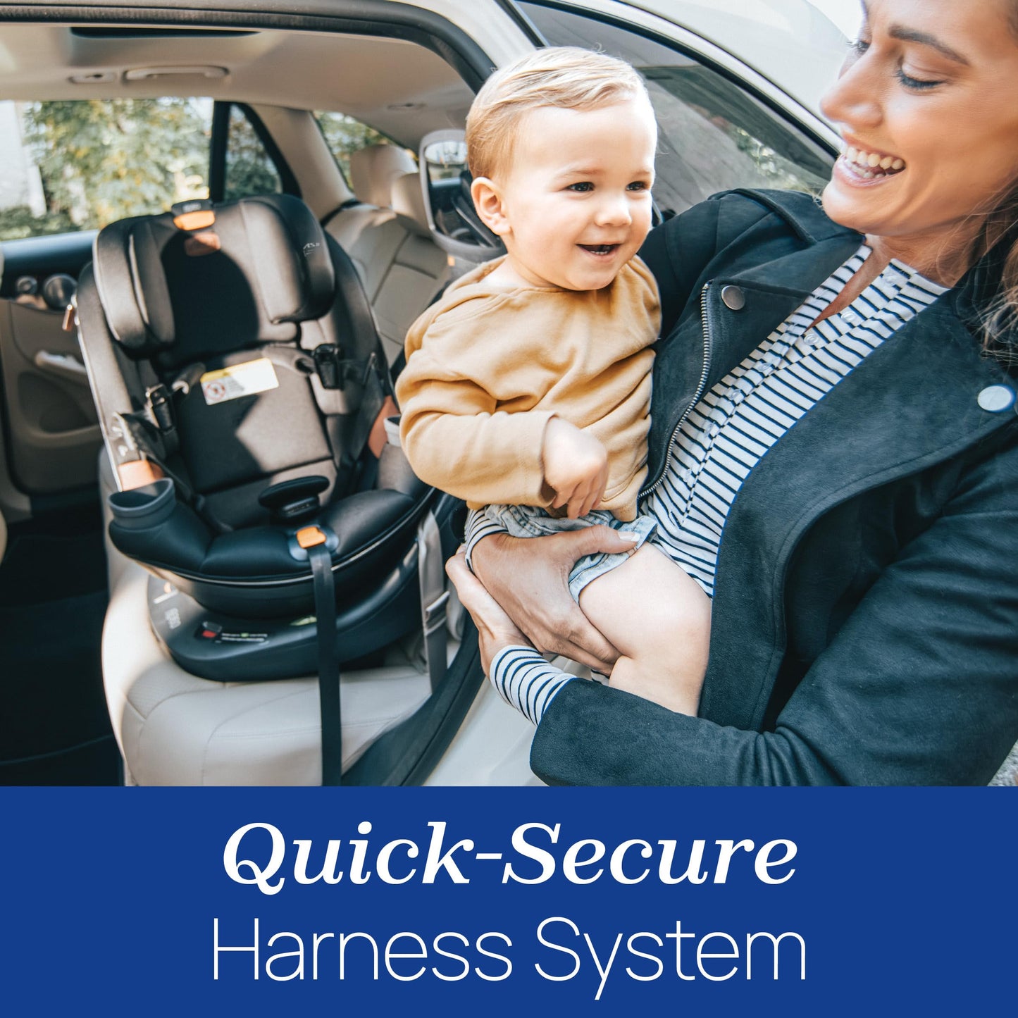 Chicco Fit360 ClearTex Rotating Convertible Car Seat With 360 Degree Rotation And Lever Lock System Obsidian Black