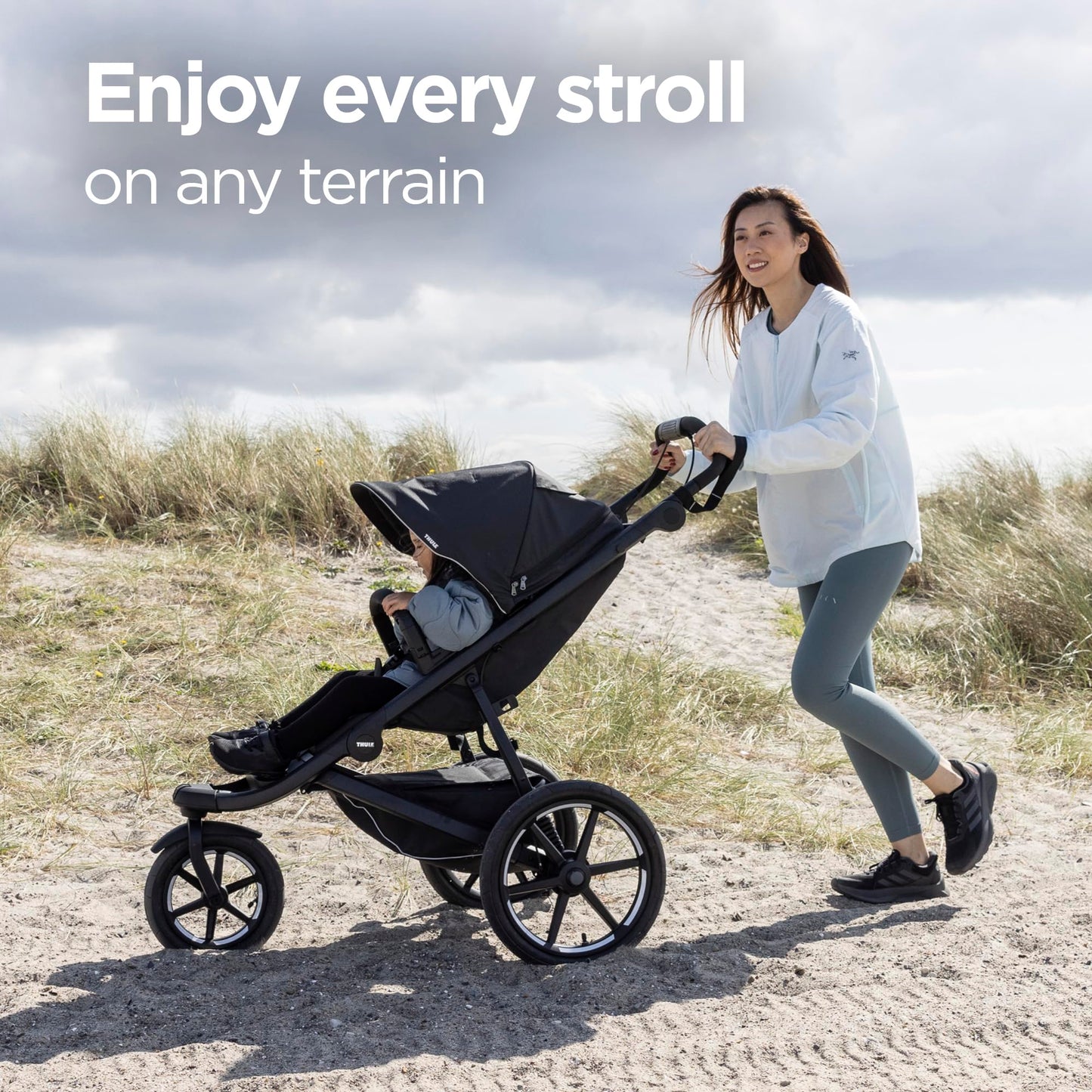 Thule Urban Glide 3 Double All-Terrain Stroller Lightweight With Air-Filled Tires And Suspension