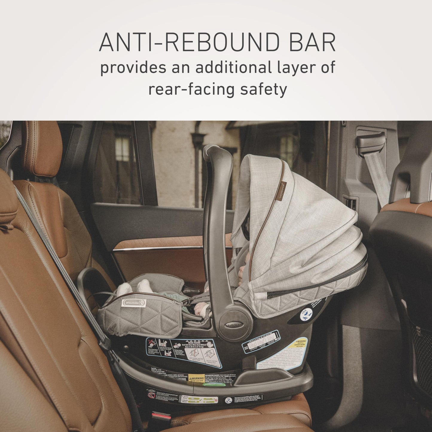 Graco SnugRide SnugFit Infant Car Seat Anti Rebound Bar for Safety