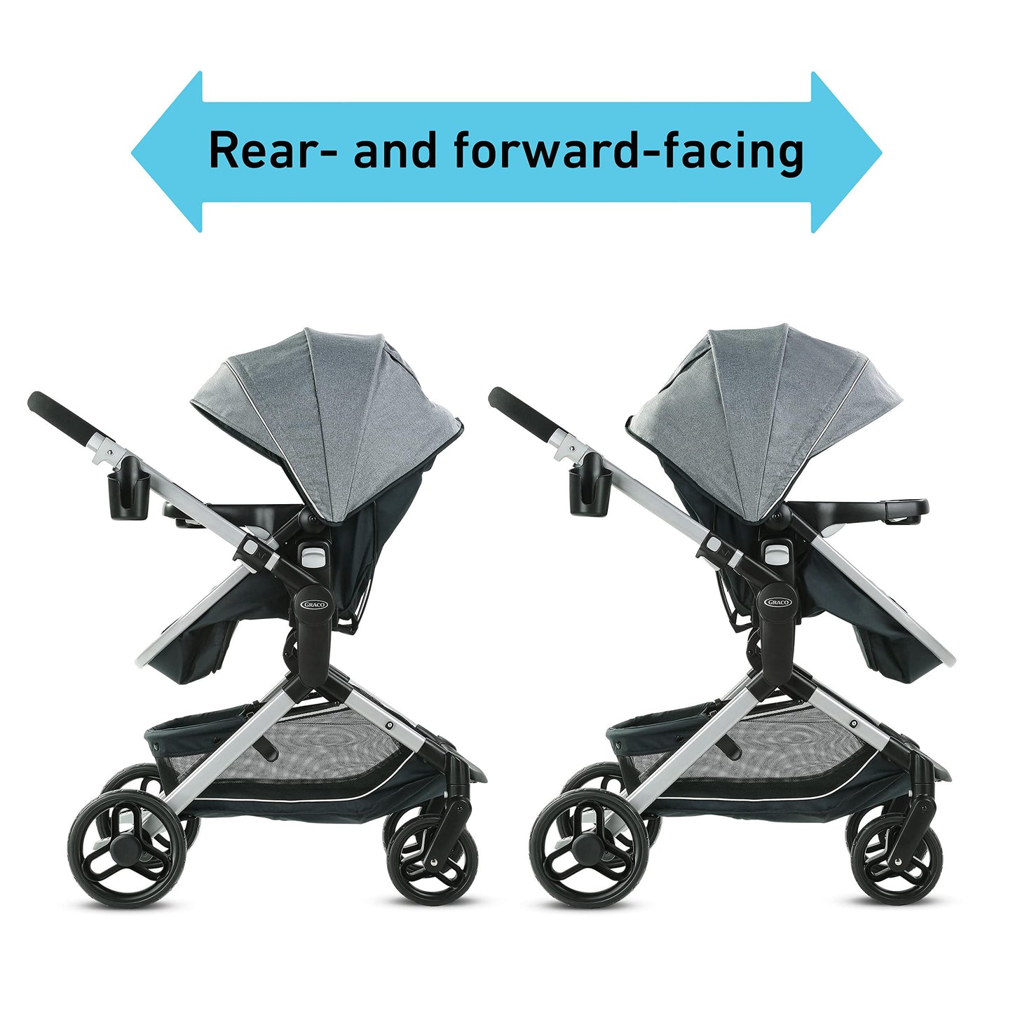 Graco Modes Nest 3-in-1 travel system with SnugRide DLX infant car seat and adjustable stroller for infants and toddlers.