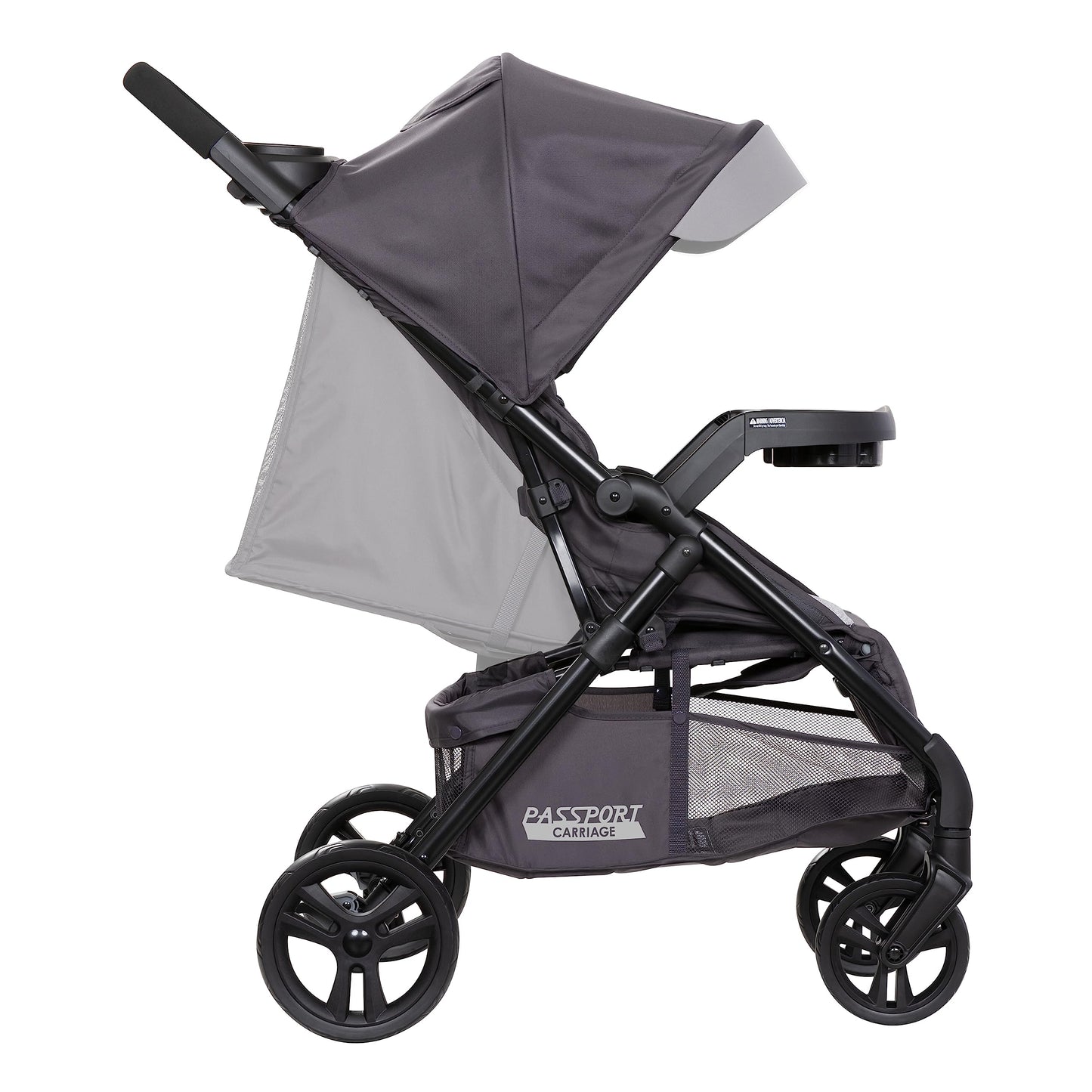 Pink Baby Trend Passport cargo stroller travel system with EZ-Lift Plus infant car seat and bamboo pattern fabric.
