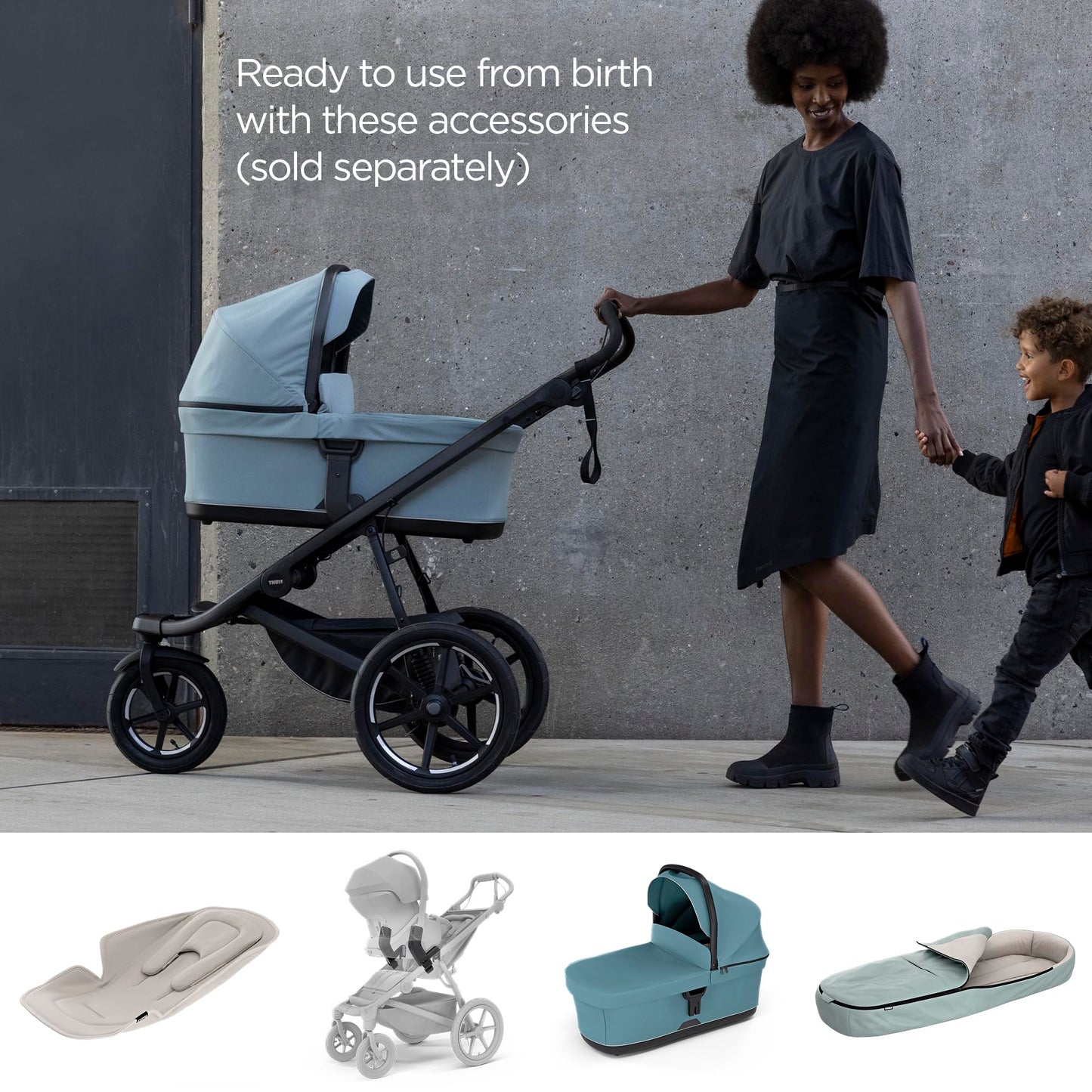 Thule Urban Glide 3 Double All-Terrain Stroller Lightweight With Air-Filled Tires And Suspension