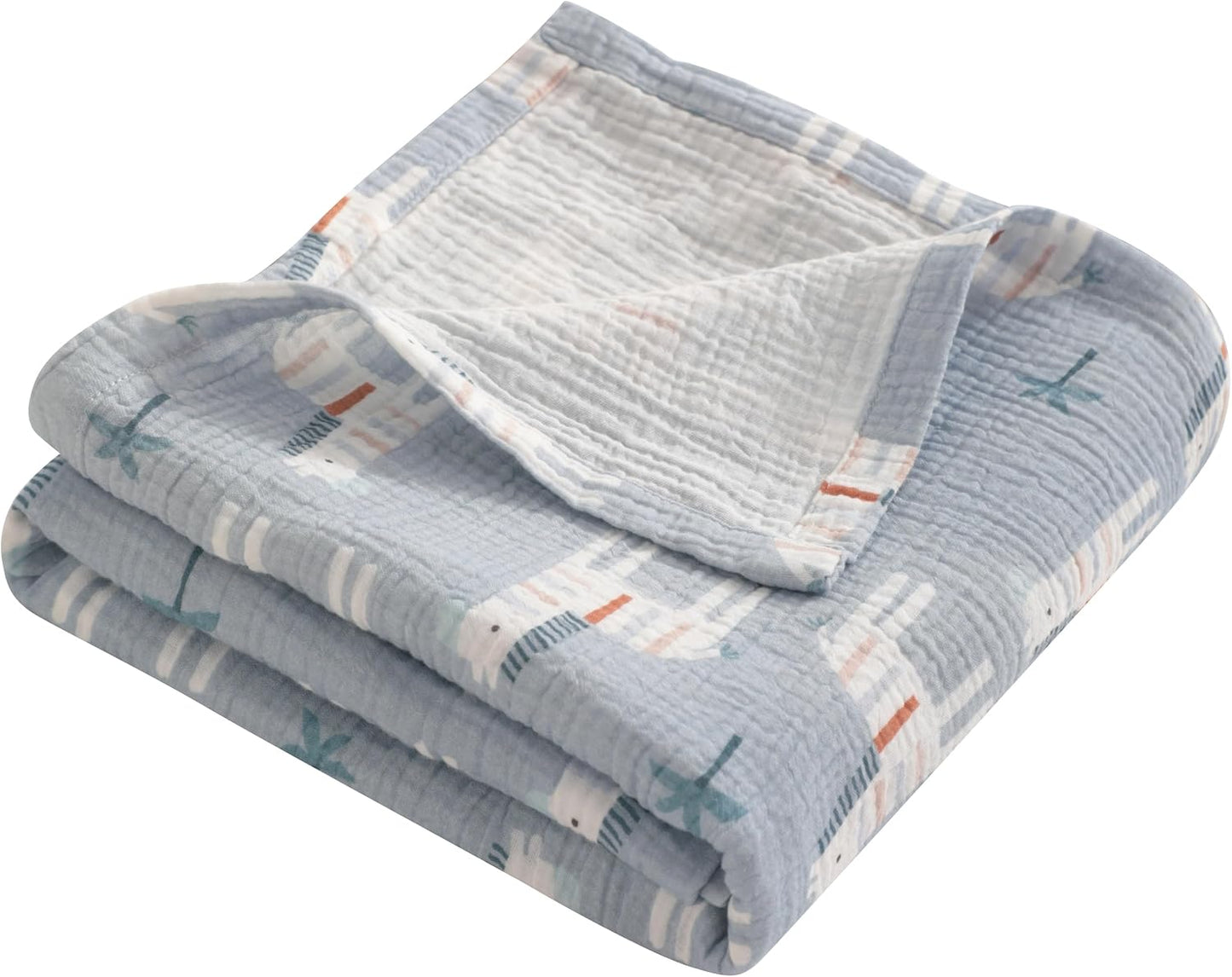 AUSNT4LCOBL-30 Muslin Cotton Toddler Blanket 76.2 x 101.6 cm