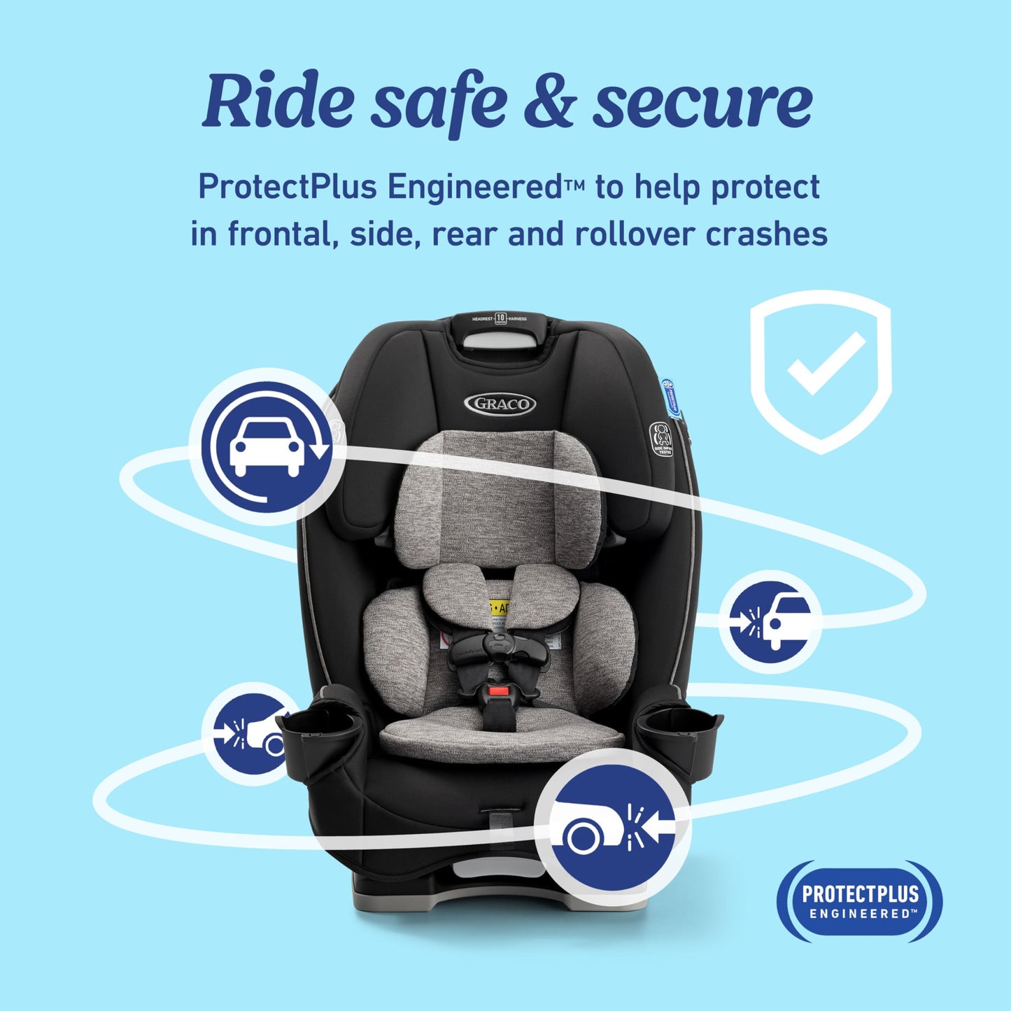 Graco Slimfit 3 In 1 Convertible Car Seat Ultra Space Saving Design For Rear And Forward Facing