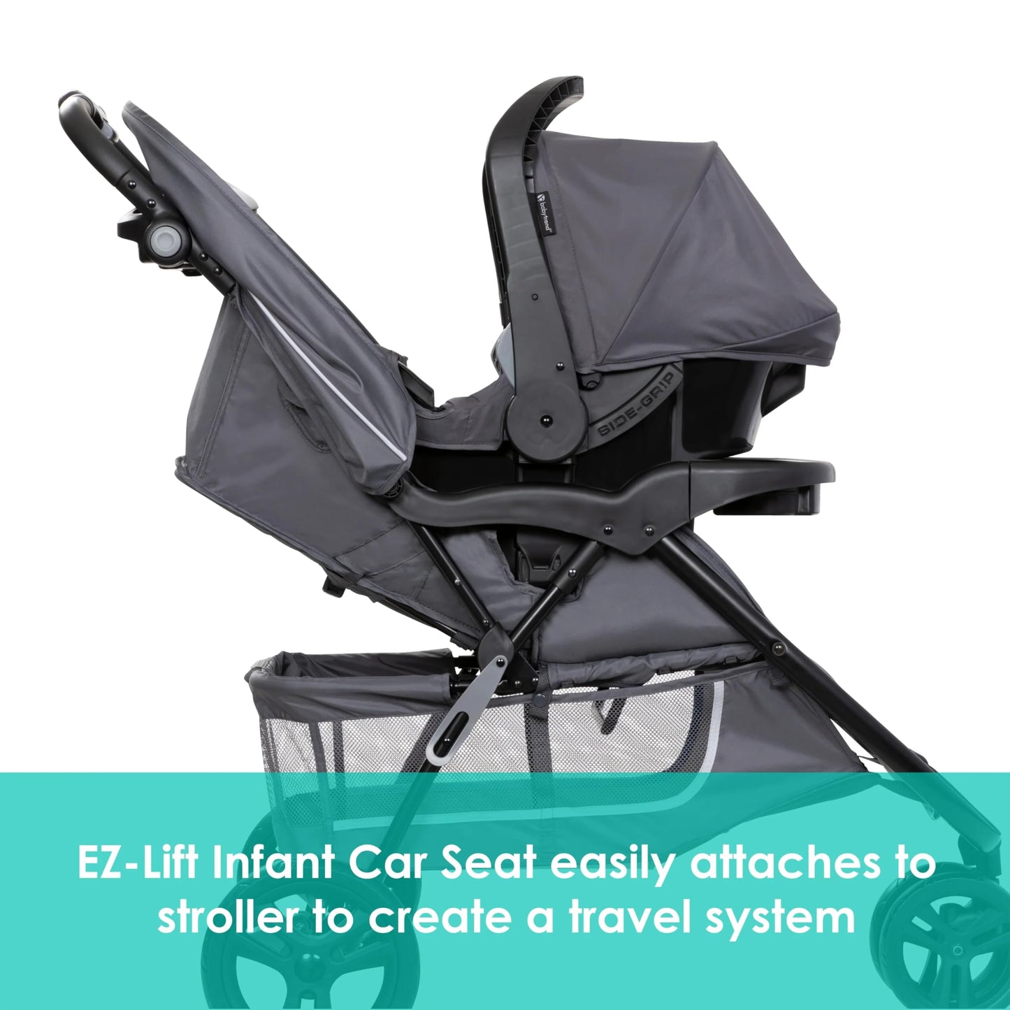 Baby Trend EZ Ride Travel System With EZ Lift Infant Car Seat Dash Pink One Hand Fold All Terrain Wheels
