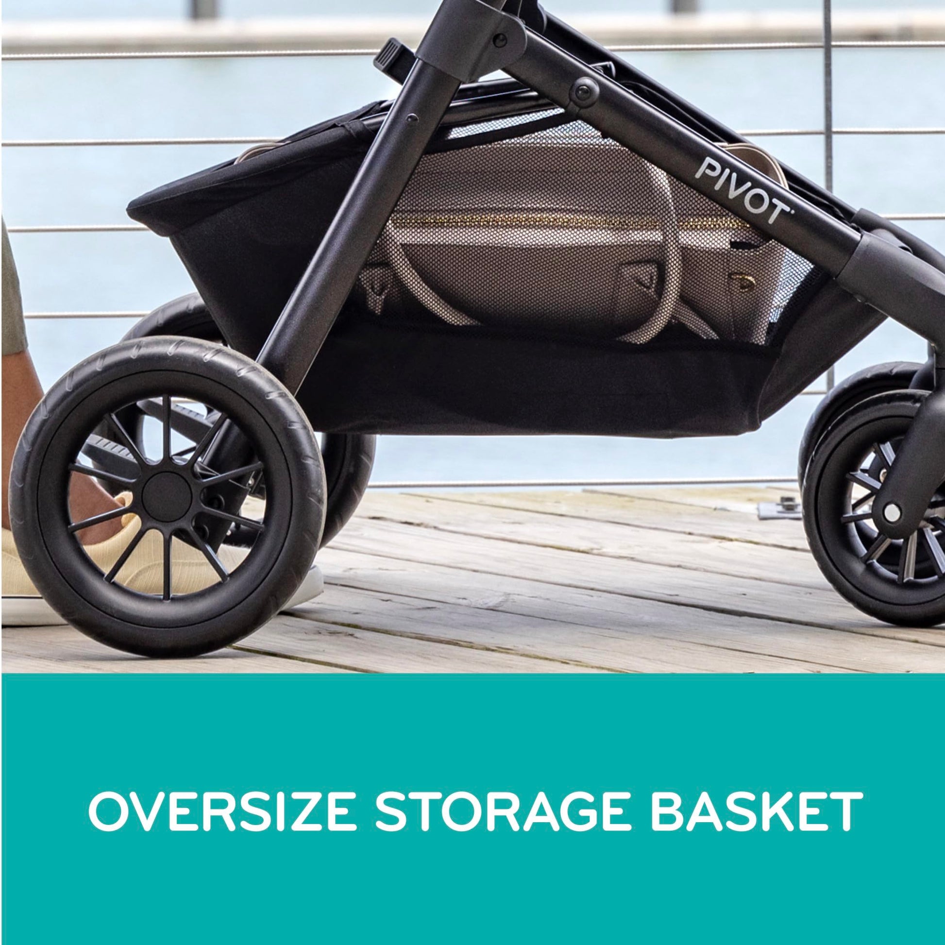 Evenflo Pivot Modular Travel System with LiteMax Preemie and Infant Car Seat in casual gray, showing the stroller and car seat attached.