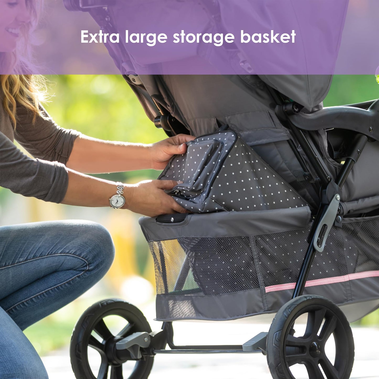 Baby Trend EZ Ride Travel System With EZ Lift Infant Car Seat Dash Pink One Hand Fold All Terrain Wheels