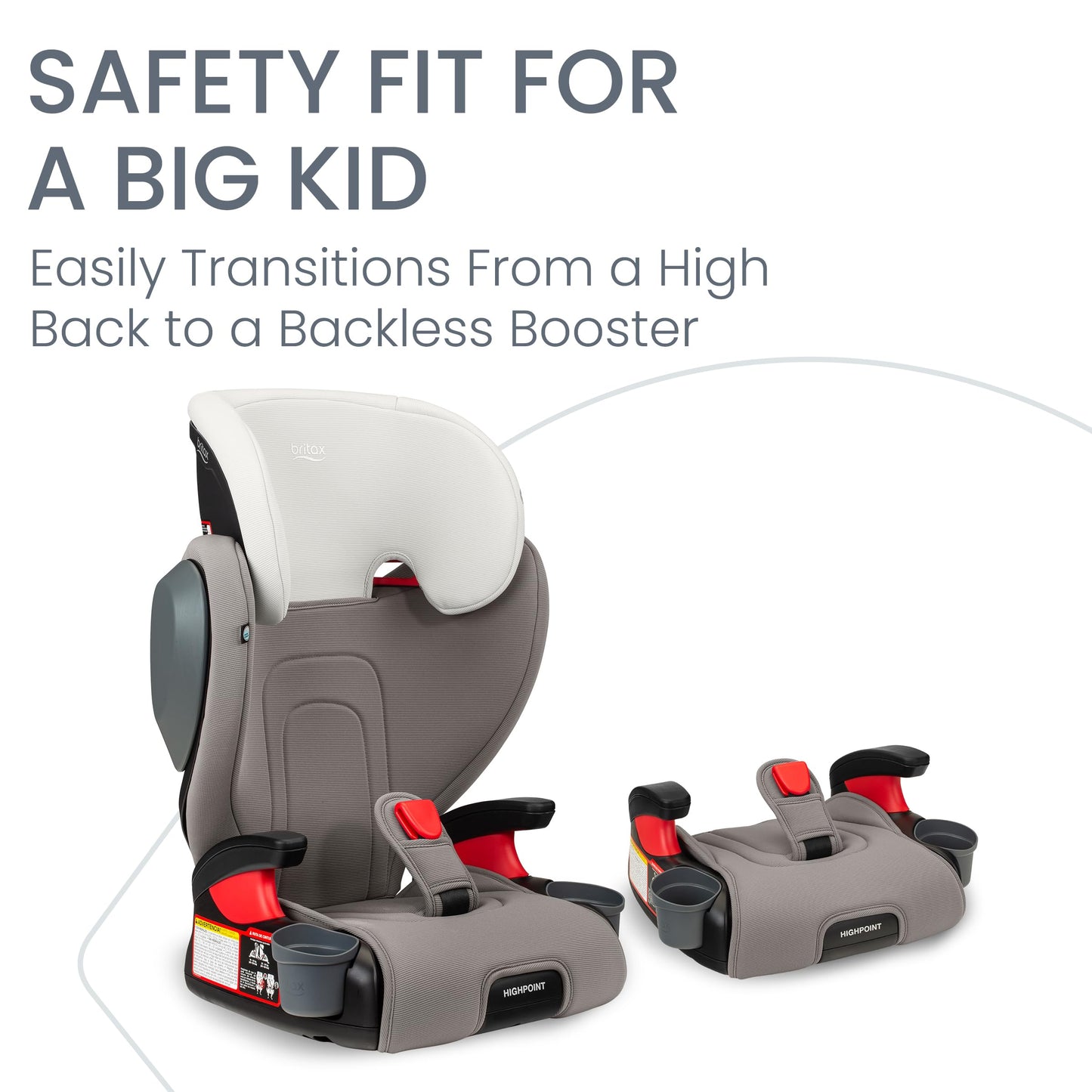 Britax Skyline Belt Positioning Booster Car Seat 2 Stage Design For Growing Kids Dusk Color