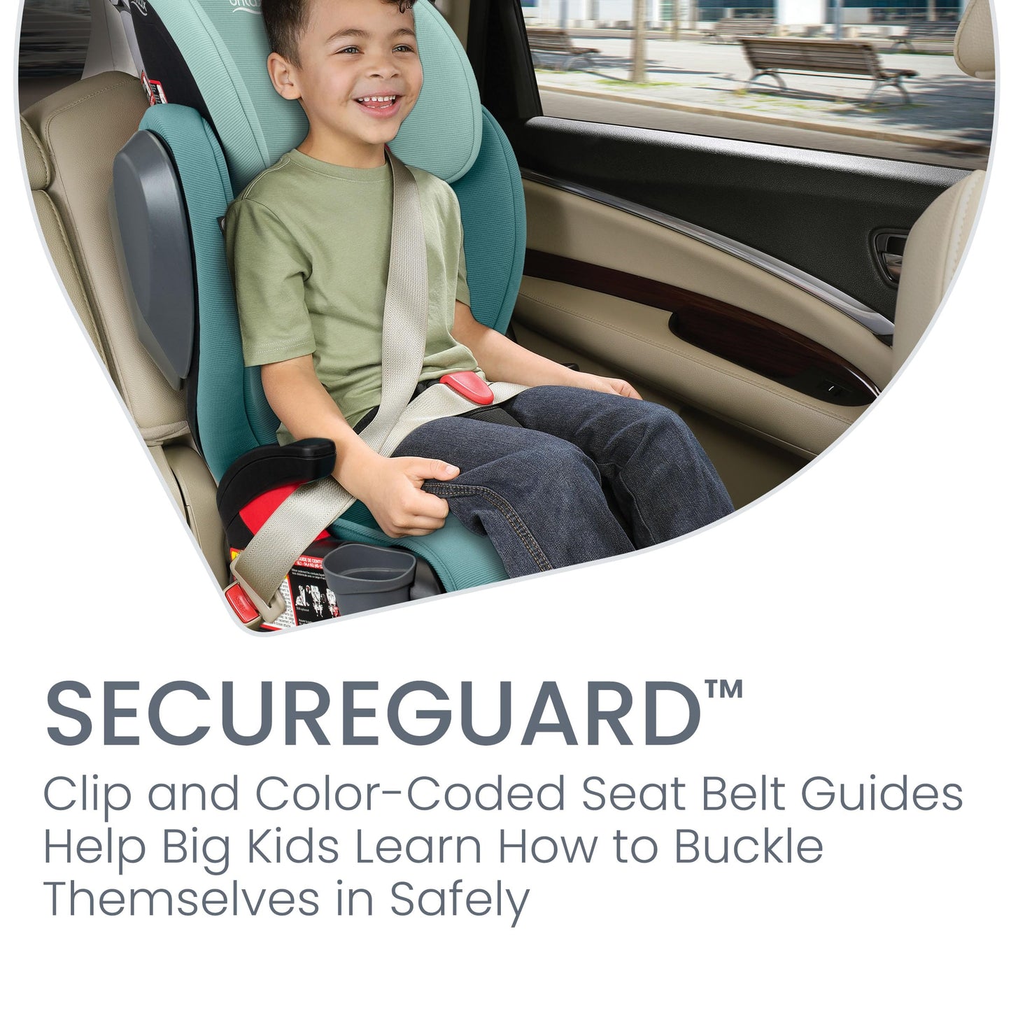 Britax Skyline Belt Positioning Booster Car Seat 2 Stage Design For Growing Kids Dusk Color