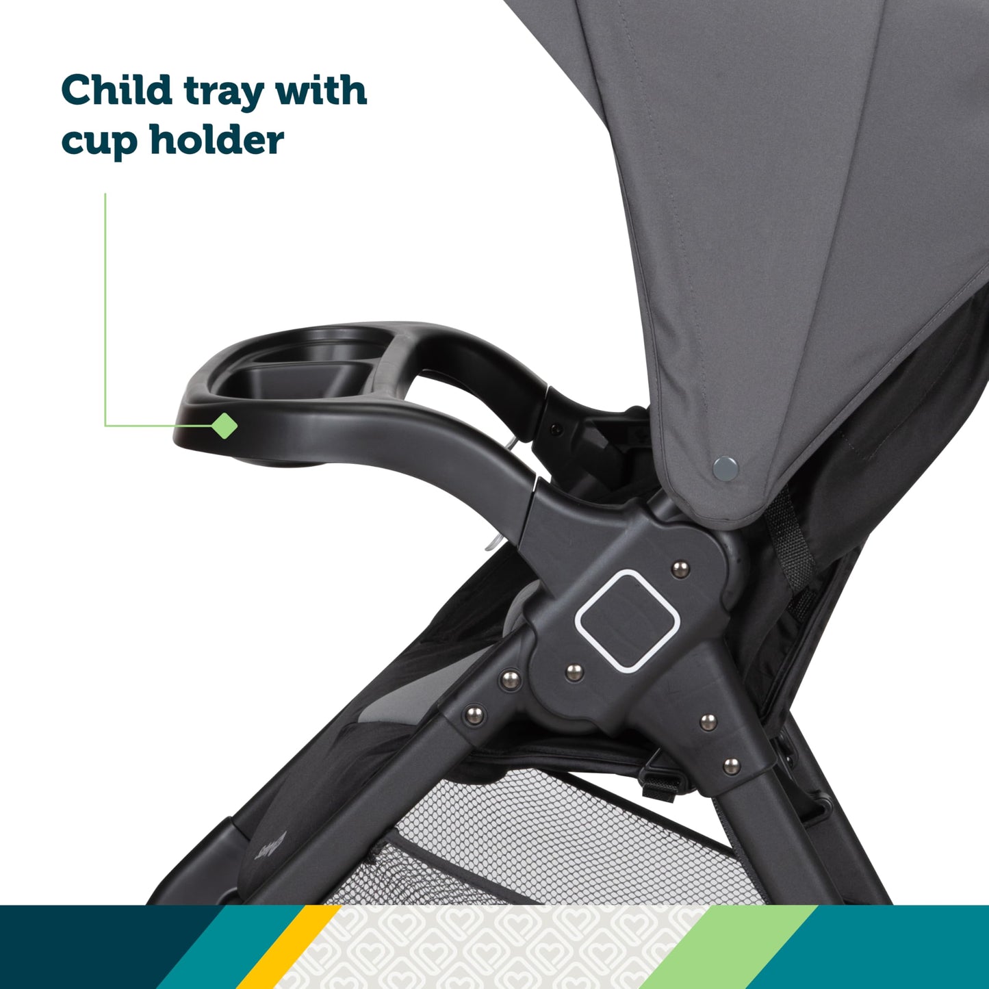 Safety 1st Smooth Ride travel system stroller with OnBoard FLX infant car seat, large canopy, foldable design, and ample storage.