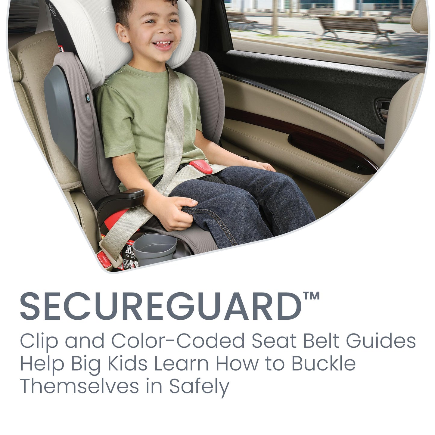 Britax Skyline Belt Positioning Booster Car Seat 2 Stage Design For Growing Kids Dusk Color
