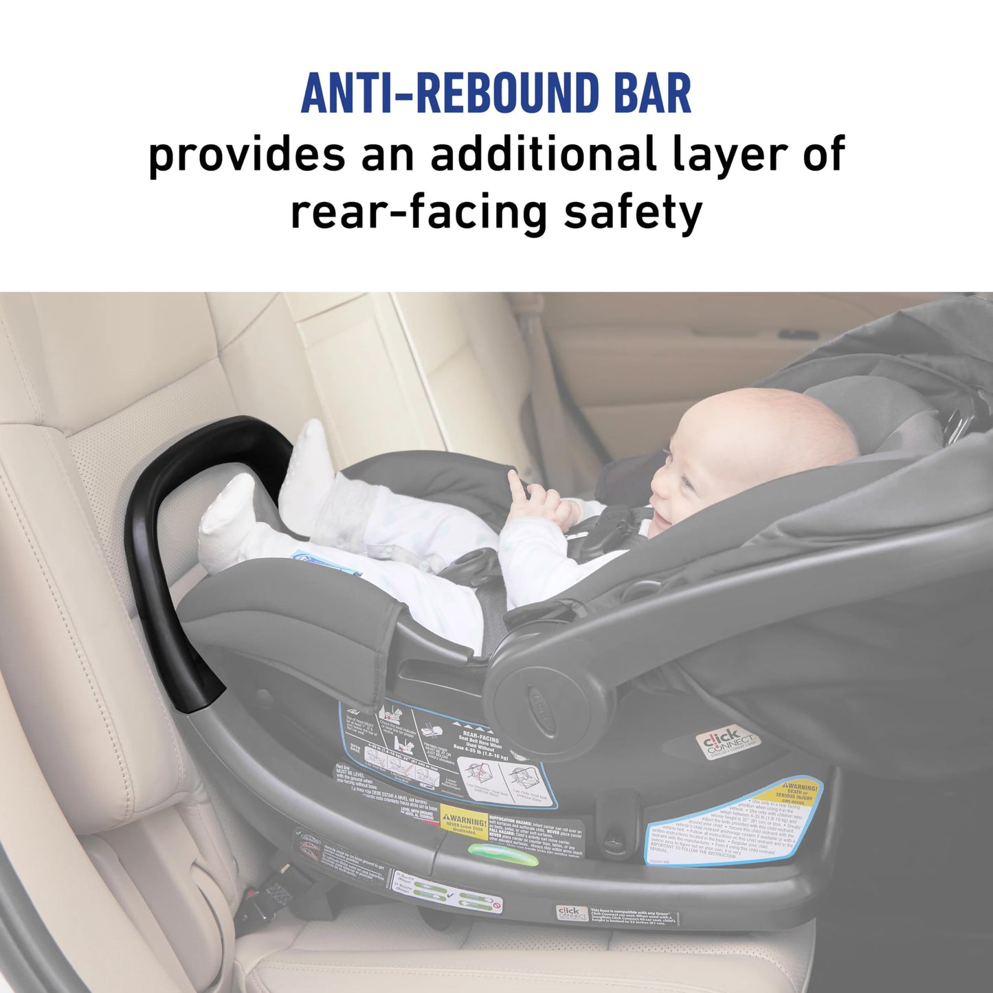 Graco SnugRide SnugFit Infant Car Seat Anti Rebound Bar for Safety