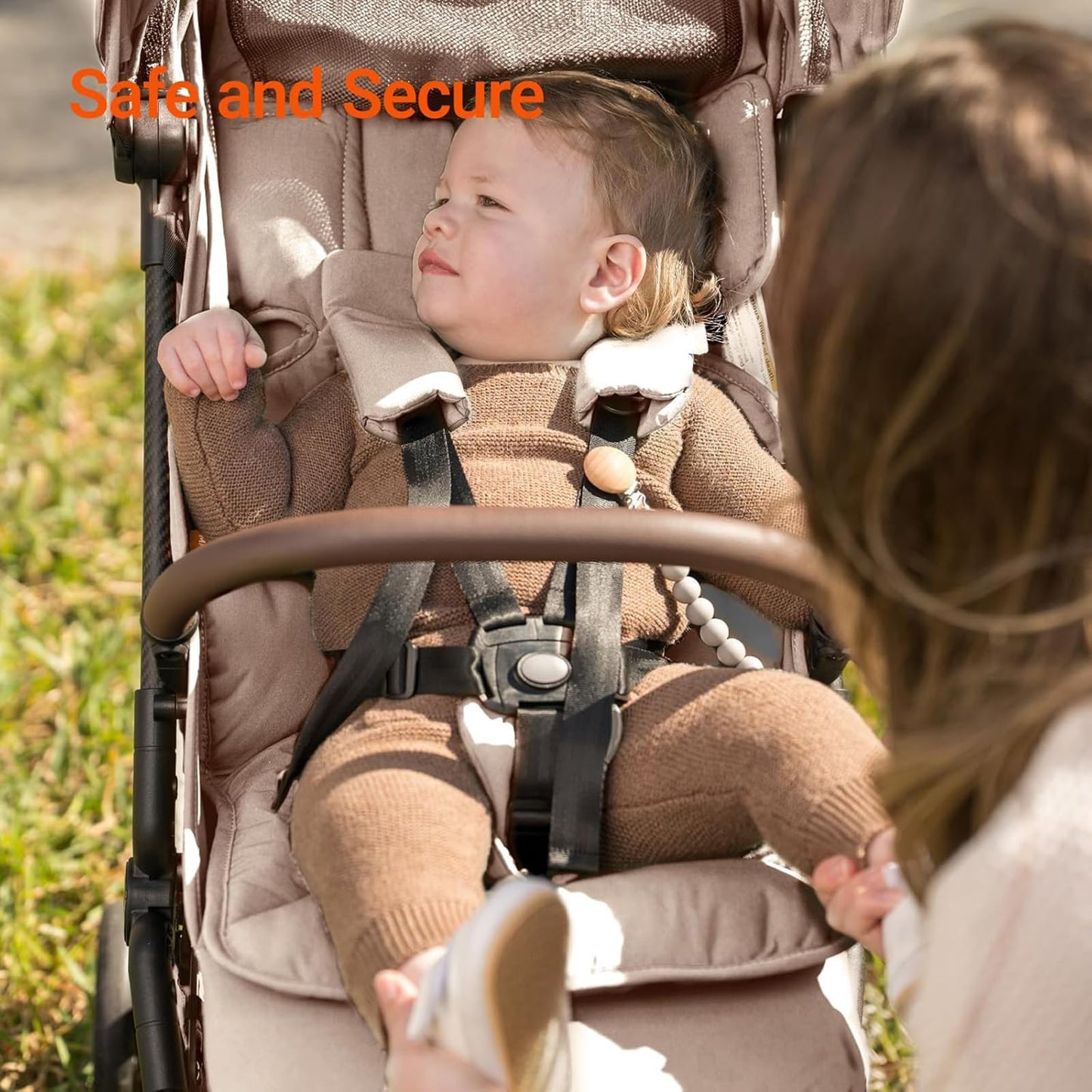 Lightweight MAMAZING Ultra Air baby travel stroller with carbon fiber frame, one-handed fold, compact design, suitable for toddlers.