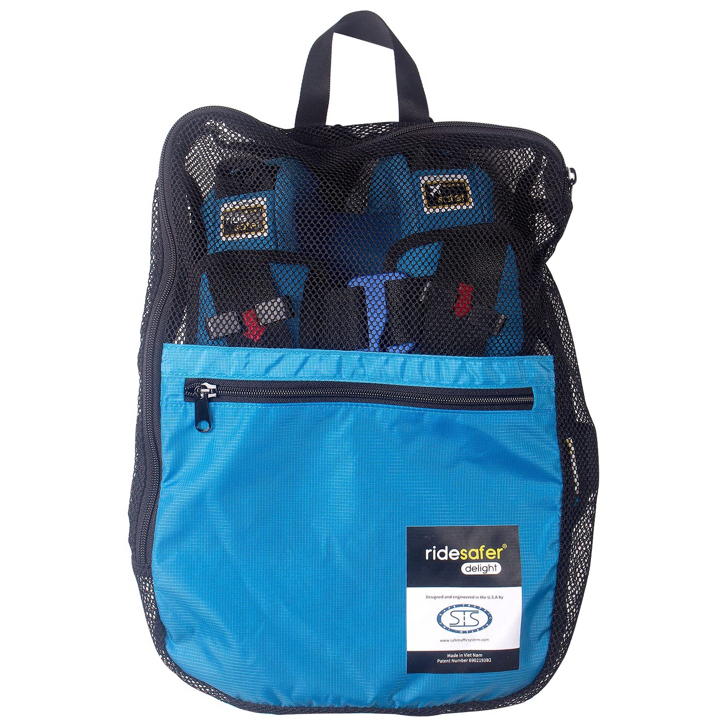 RideSafer Portable Car Seat Small Black Lightweight For Travel And Everyday Child Safety