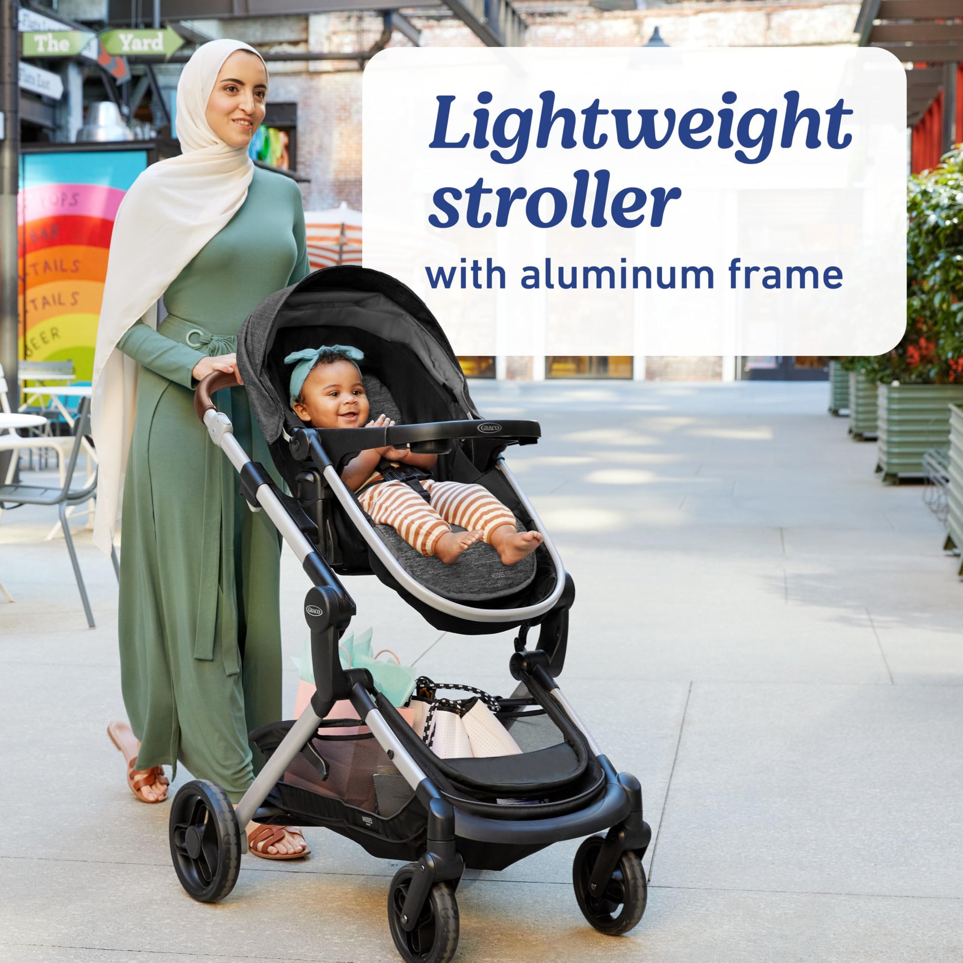 Graco Modes Nest 3-in-1 travel system with SnugRide car seat, stroller, and adjustable infant-to-toddler seat, shown in stroller mode.