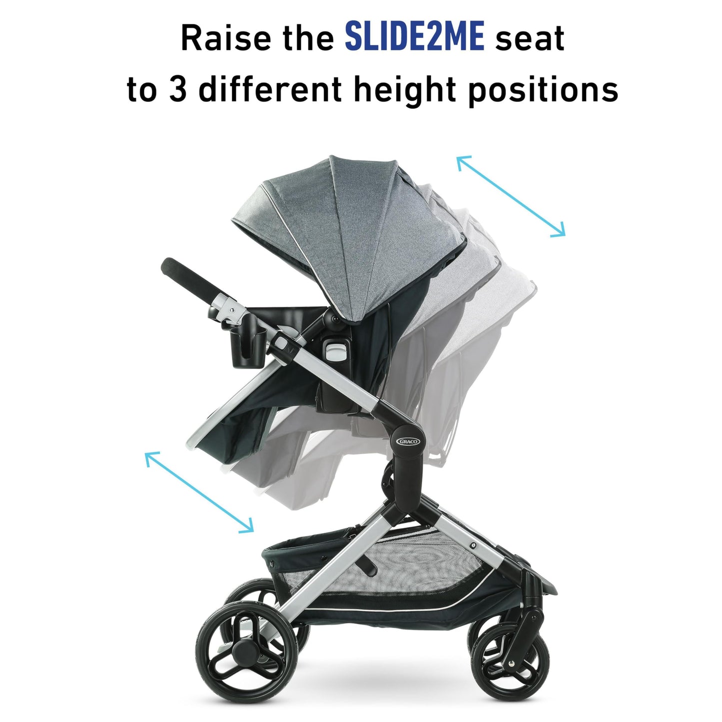 Graco Modes Nest 3-in-1 travel system with infant car seat and stroller, featuring adjustable slide and modular design.