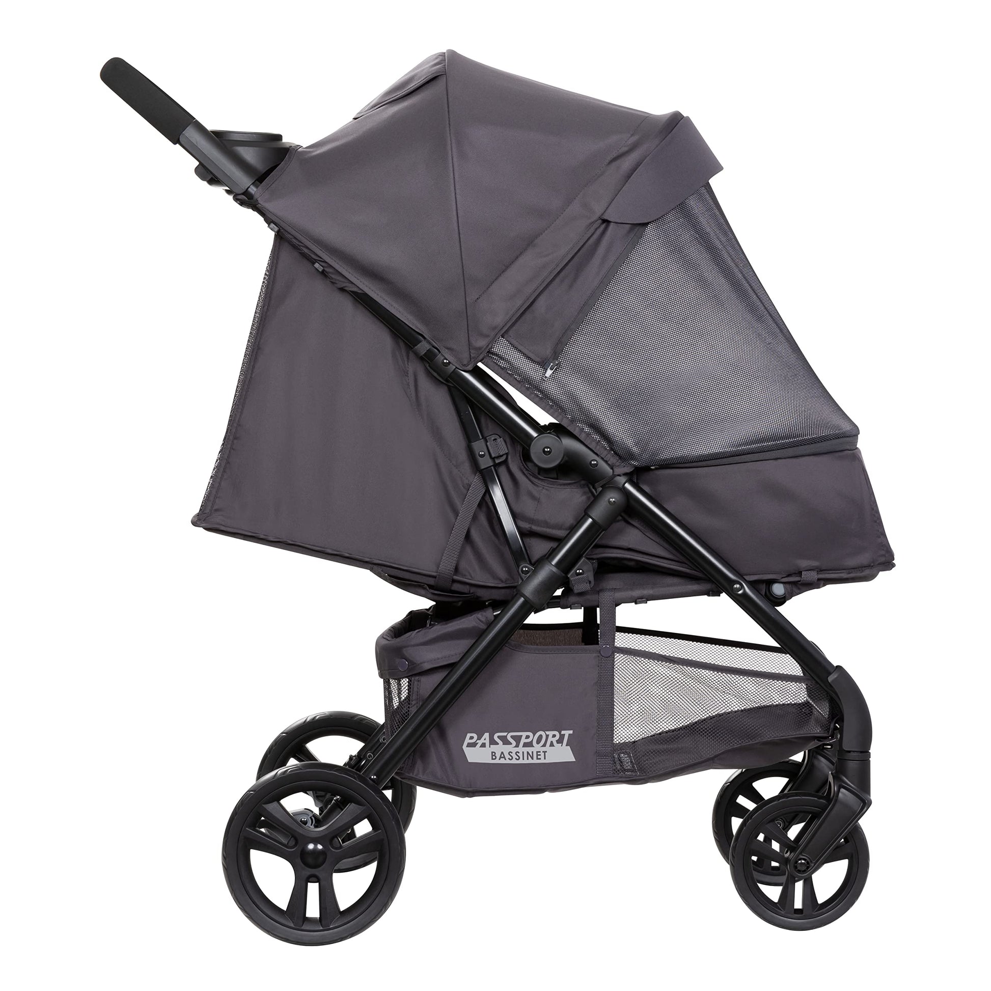 Baby Trend Passport Cargo Stroller with EZ-Lift Plus Infant Car Seat in pink bamboo, featuring a compact travel system for babies.