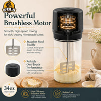 Electric Butter Churner One-Touch Maker 1L Glass Jar thumbnail 3