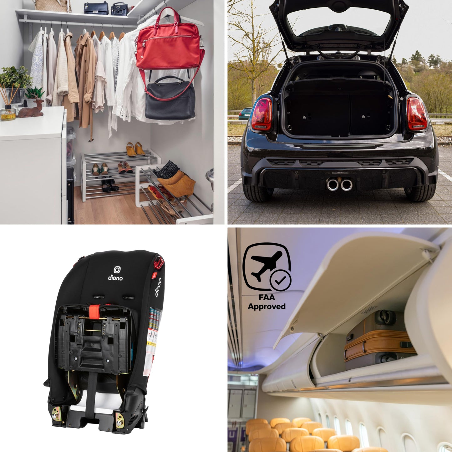 Diono Radian 3R Convertible Car Seat All In One Slim Fit 3 Across