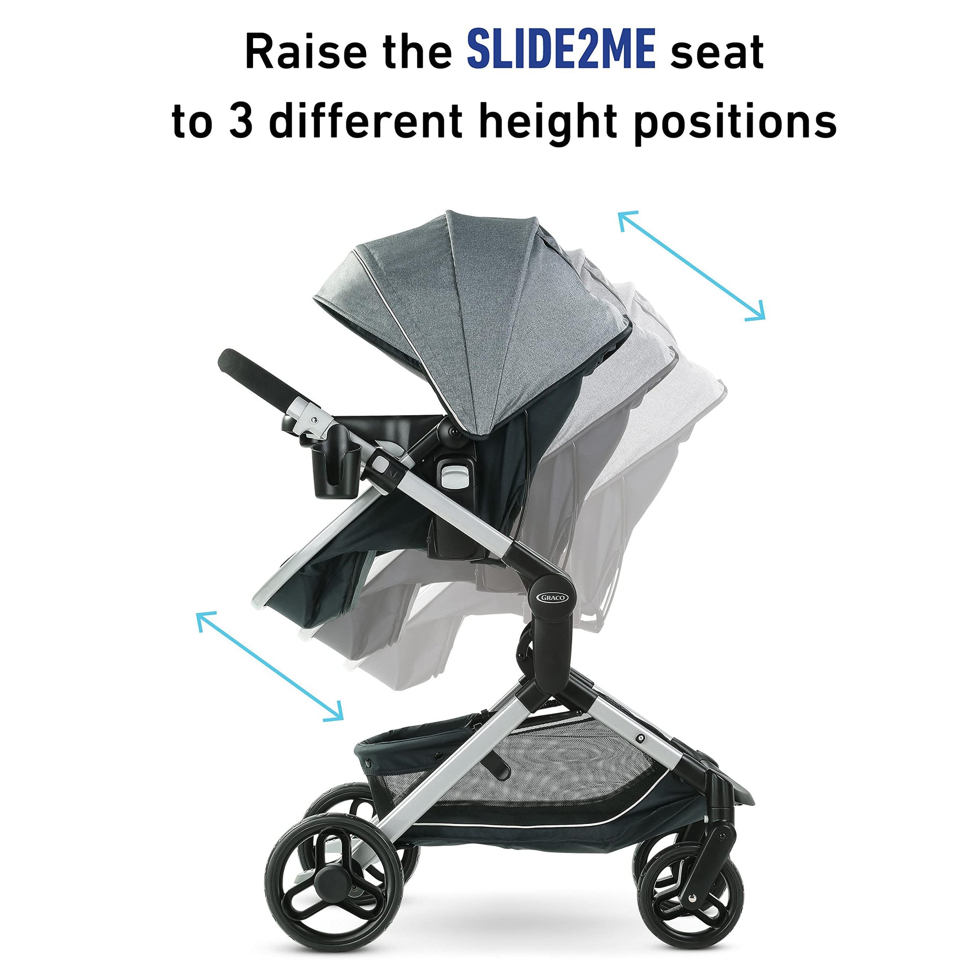 Graco Modes Nest travel system with adjustable toddler stroller and SnugRide DLX infant car seat, featuring modular car seat and stroller combo.