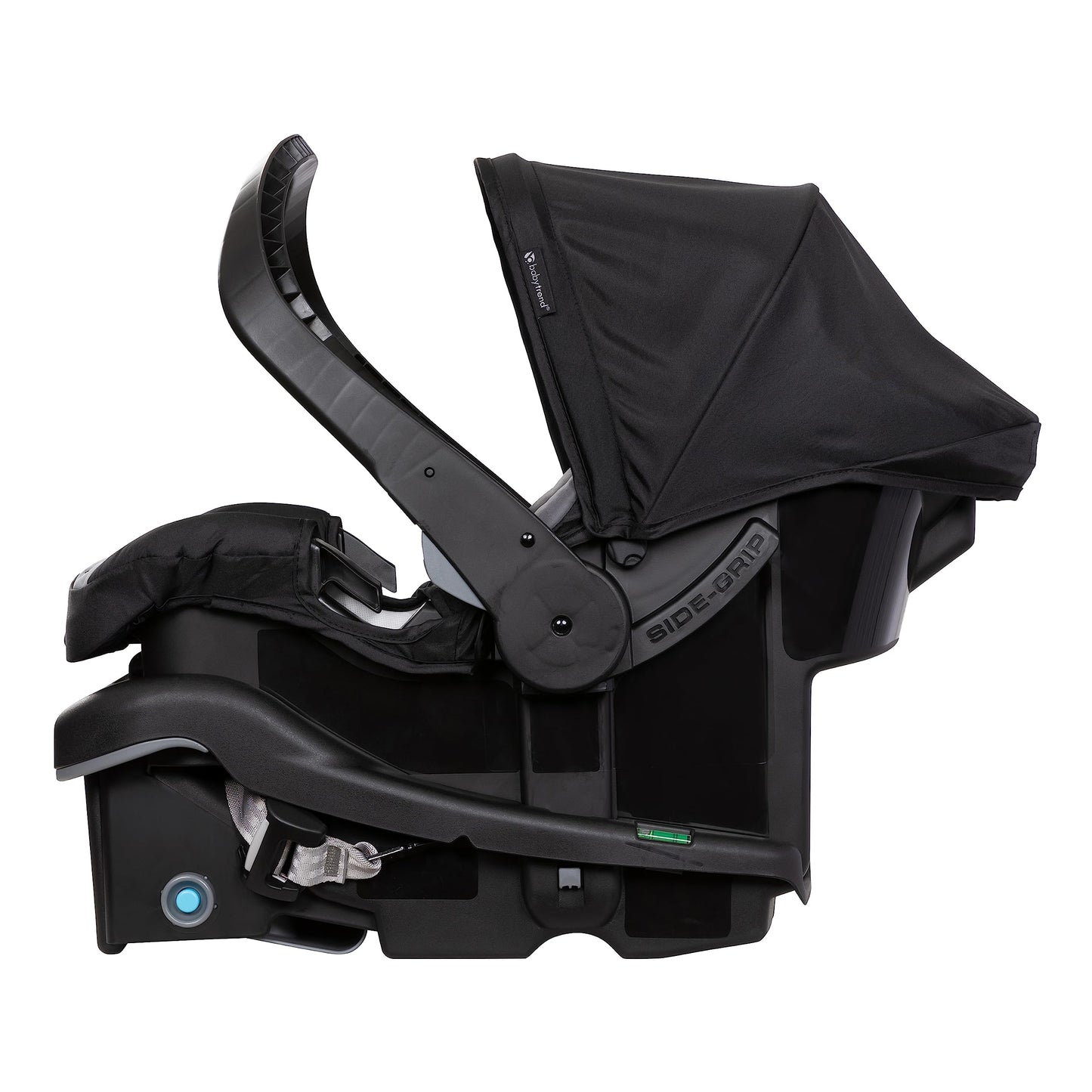 Baby Trend Passport Switch 6-in-1 travel system with EZ-Lift Plus infant car seat in dash black, featuring stroller with adjustable seat