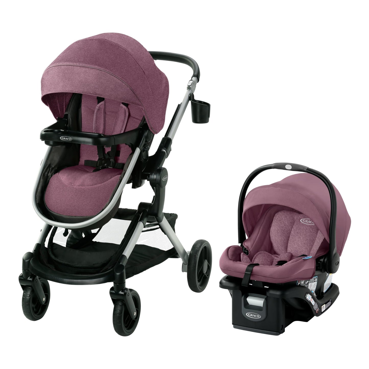 My Store Graco Modes Nest travel system with SnugRide DLX infant car seat and toddler stroller, featuring adjustable slide and modular design.