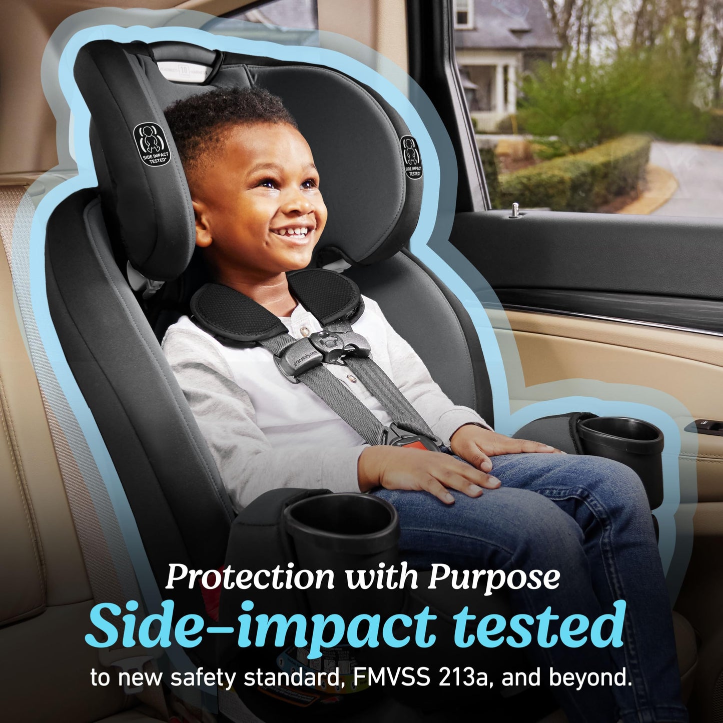 Graco TriRide 3in1 Car Seat Kipling Rear Facing to Booster With Adjustable Headrest