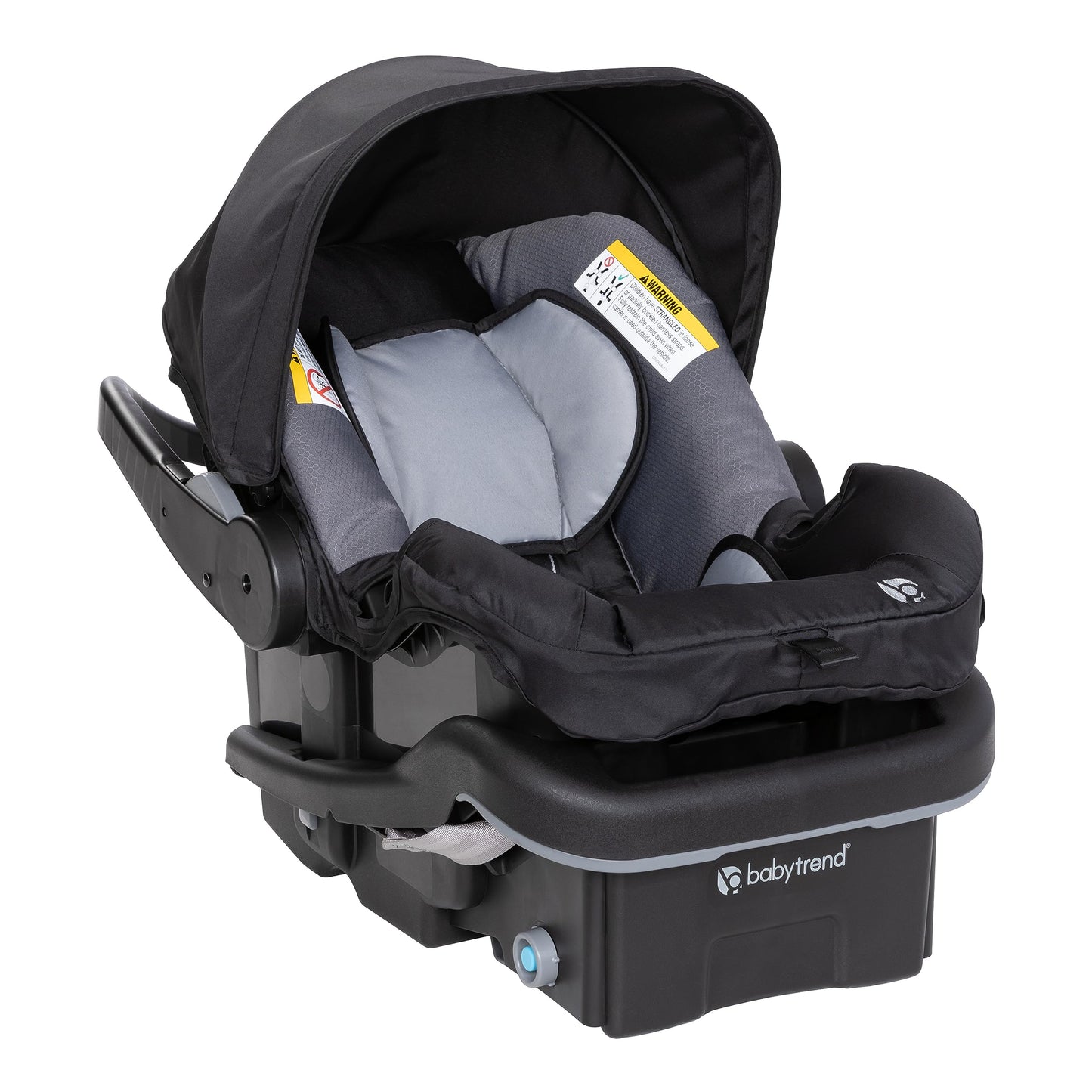 Baby Trend Passport cargo stroller with pink bamboo fabric and EZ-Lift Plus infant car seat, featuring a compact travel system.