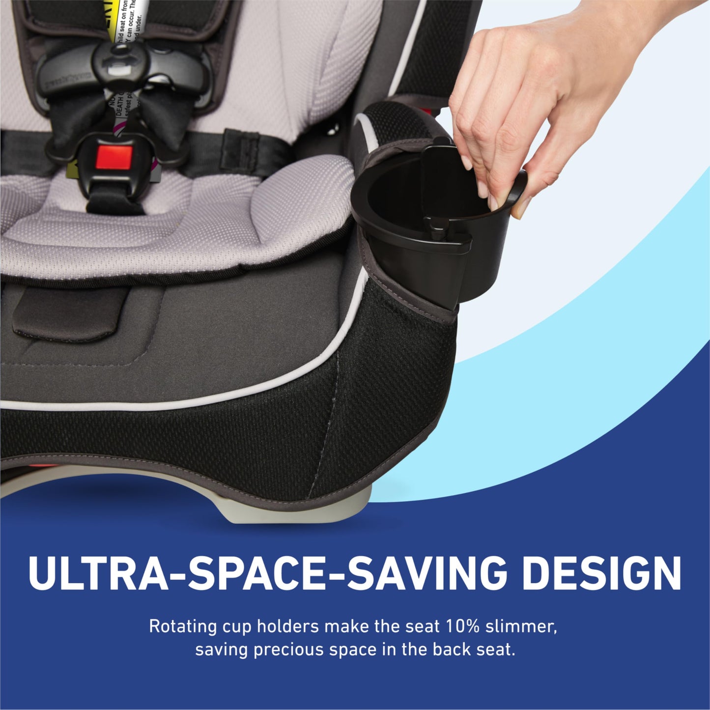Graco Slimfit 3 In 1 Convertible Car Seat Ultra Space Saving Design For Rear And Forward Facing