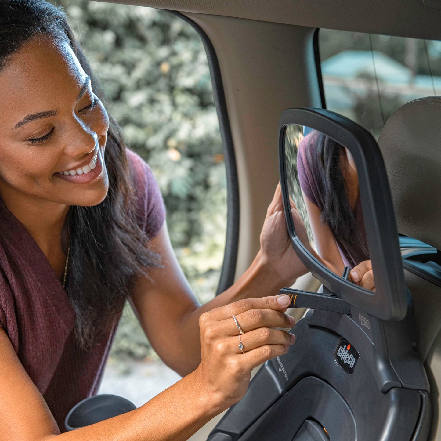 Chicco Fit360 ClearTex Rotating Convertible Car Seat With 360 Degree Rotation And Lever Lock System Obsidian Black