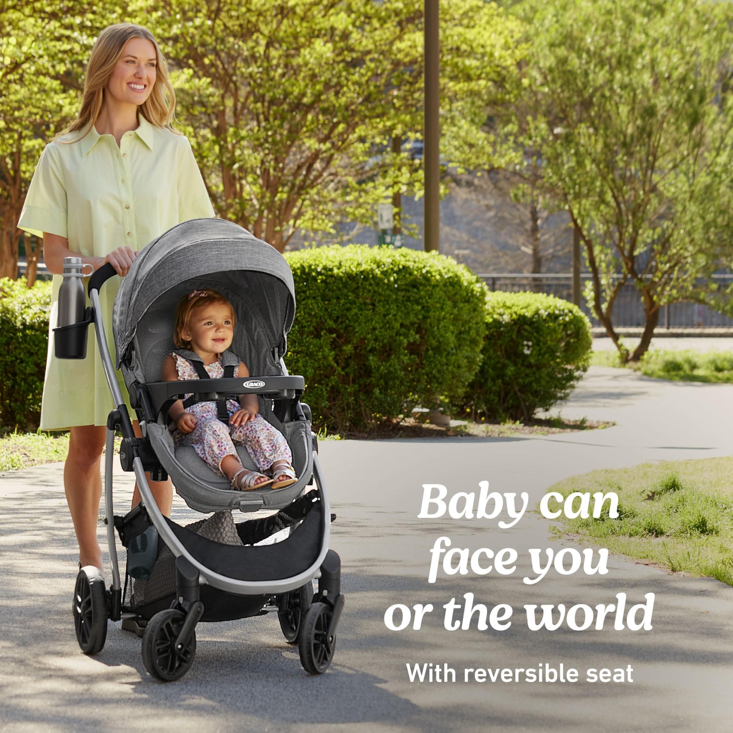 Graco Modes Pramette travel system with infant car seat and toddler stroller, featuring SnugRide 35 car seat in Ellington fabric.