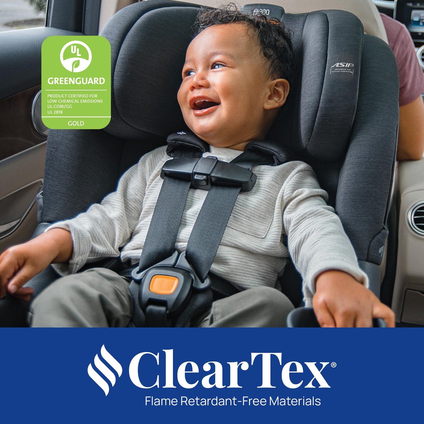 Chicco Fit360 ClearTex Rotating Convertible Car Seat With 360 Degree Rotation And Lever Lock System Obsidian Black