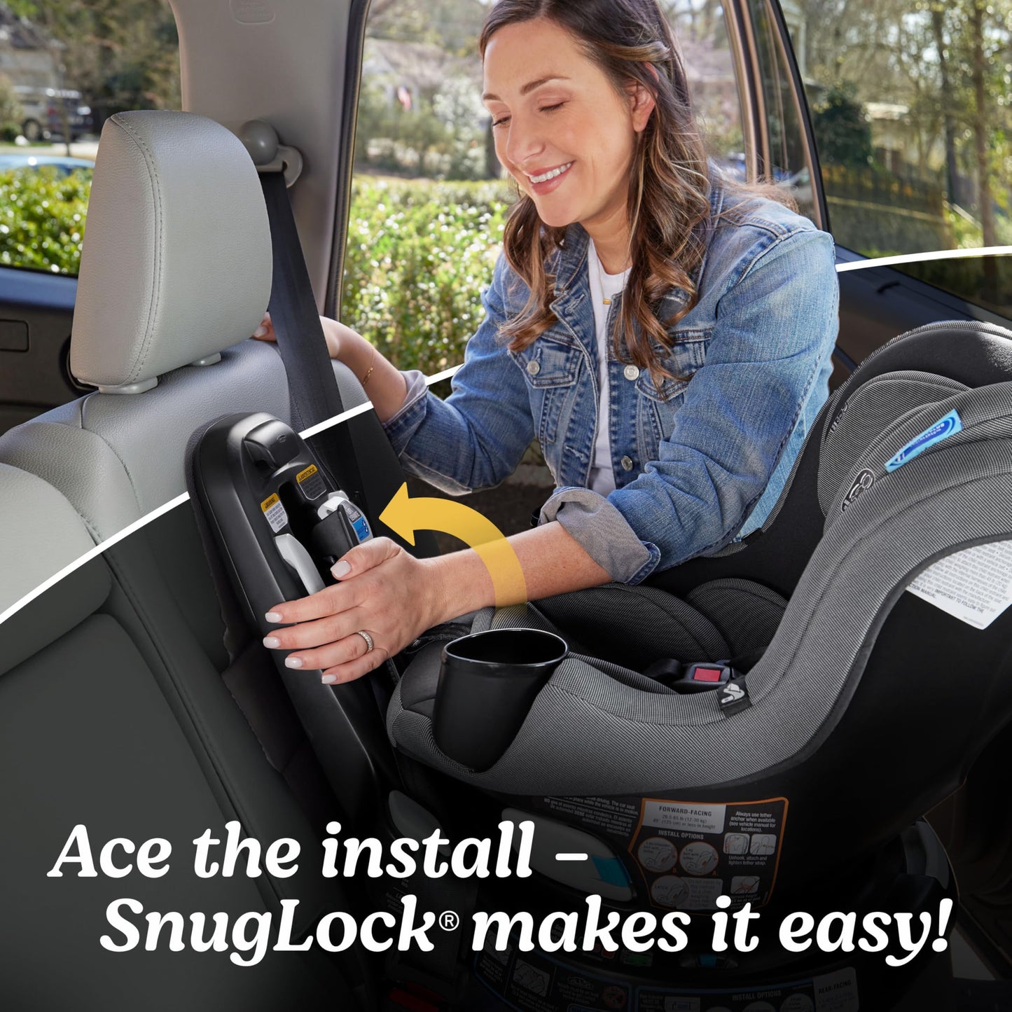Graco EasyTurn360 2 In 1 Convertible Car Seat 360 Degree Rotation For Easy In And Out