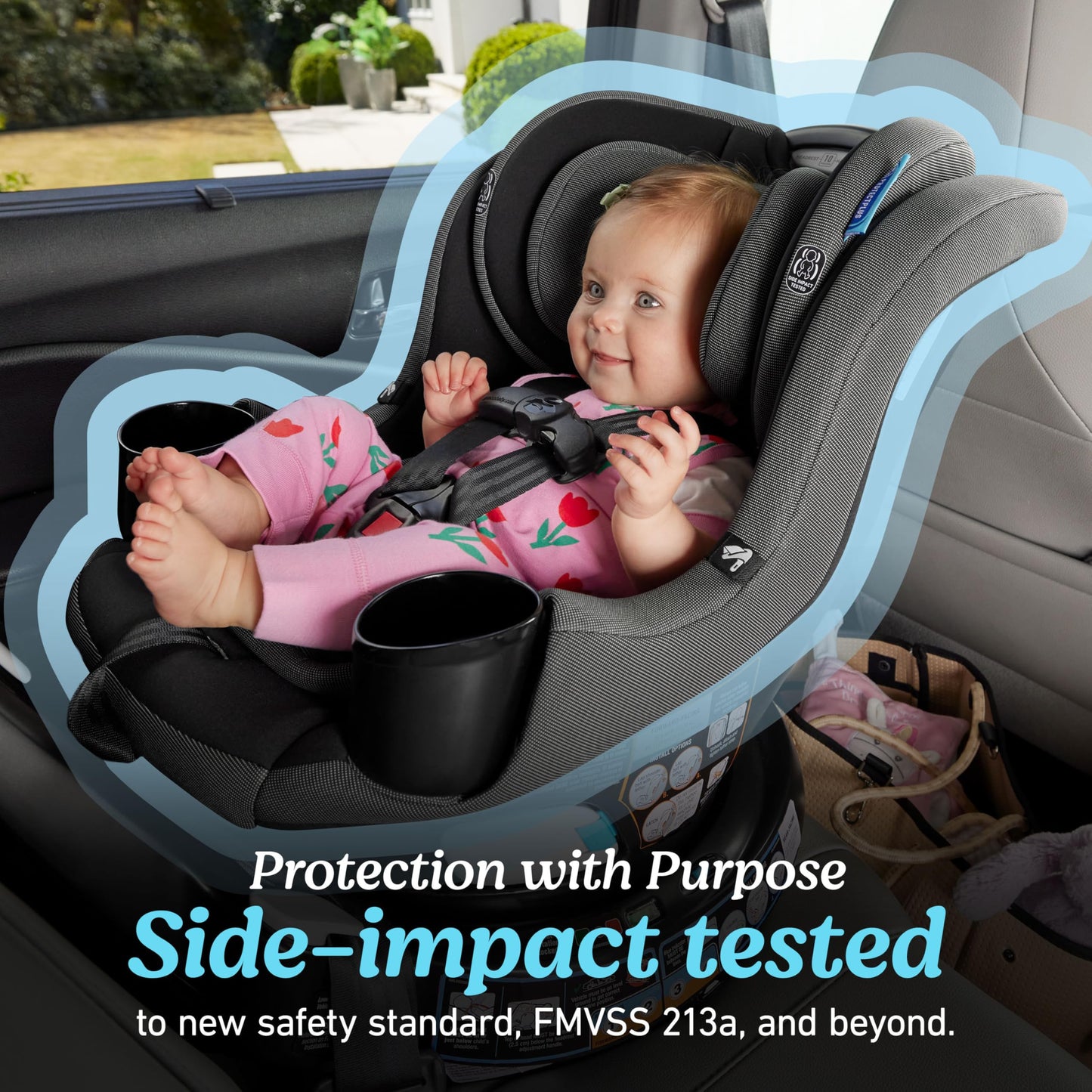 Graco EasyTurn360 2 In 1 Convertible Car Seat 360 Degree Rotation For Easy In And Out
