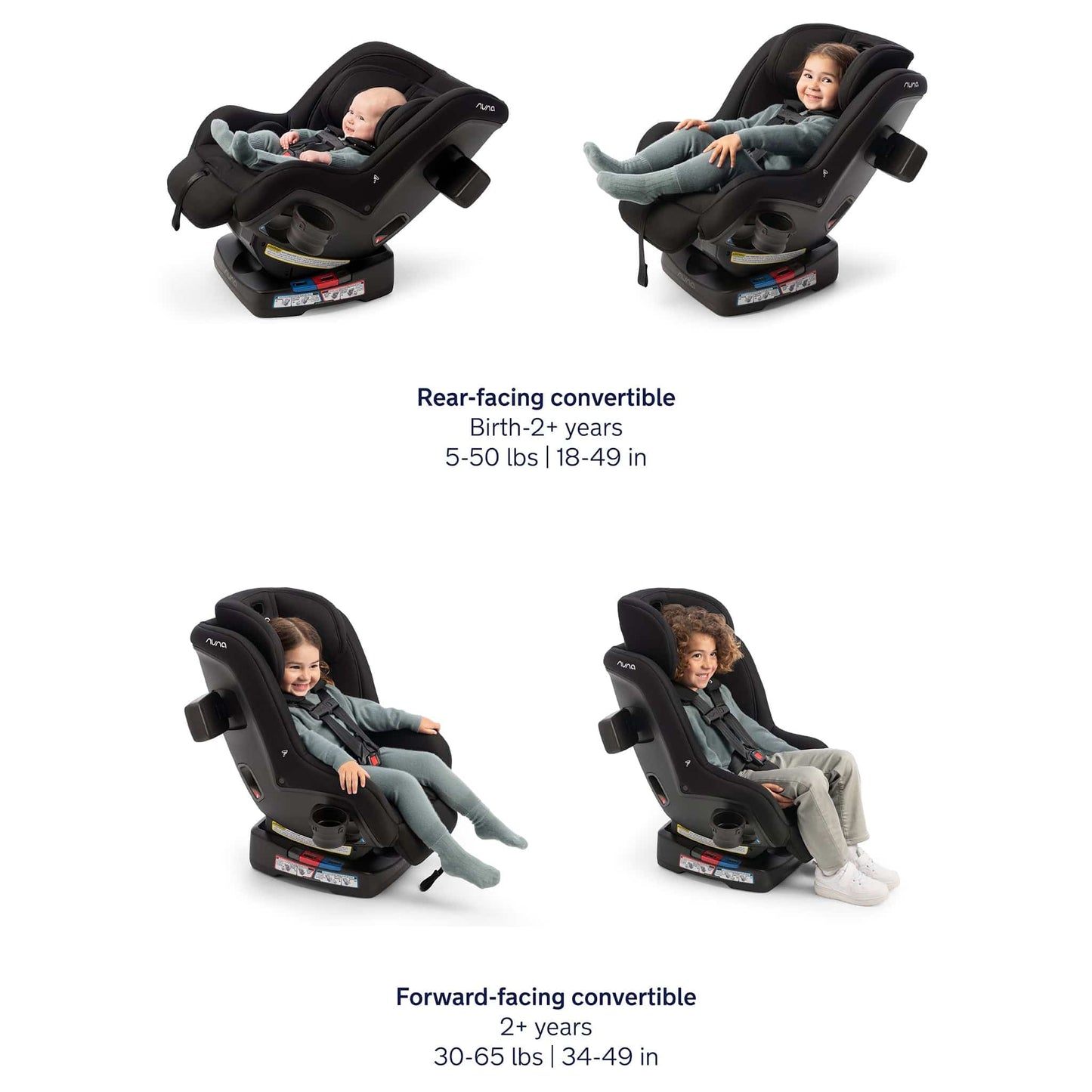 Nuna RAVA next Convertible Car Seat - Granite