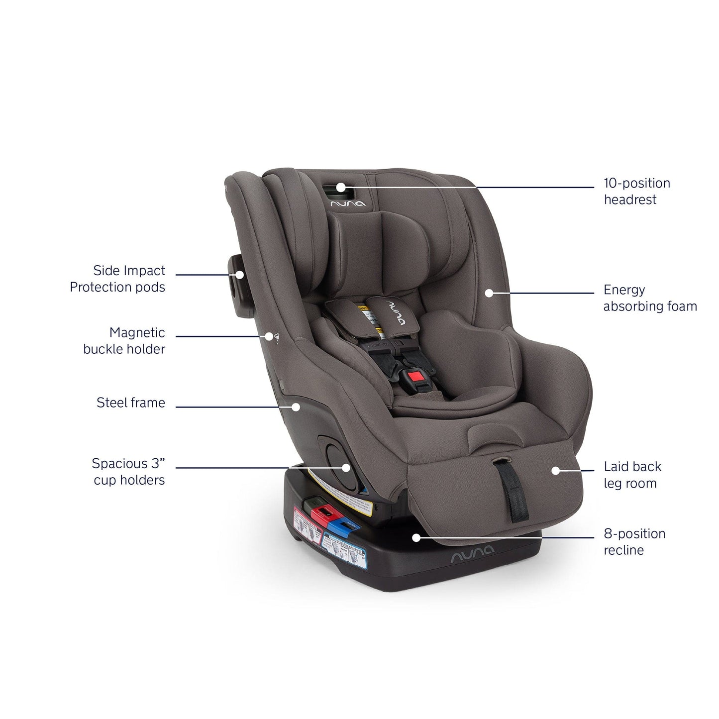 Nuna RAVA next Convertible Car Seat - Granite