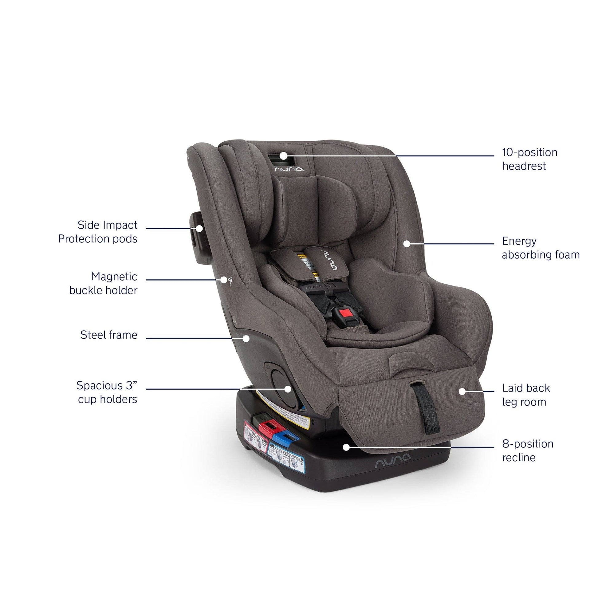 Nuna RAVA next Convertible Car Seat - Granite