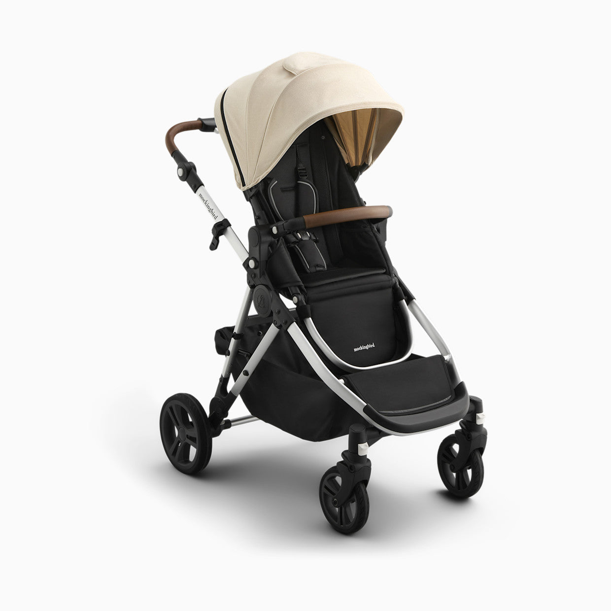 Mockingbird Single-to-Double Stroller 3 Point 0 - Birth to Toddler With Lie-Flat Bassinet and Forty Car Seat Adapters