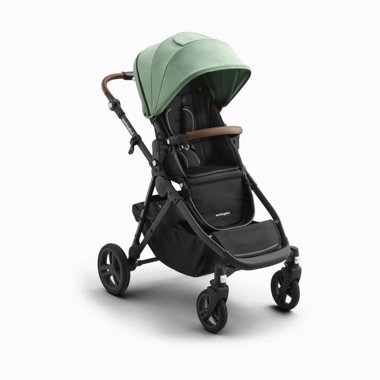 Mockingbird Single-to-Double Stroller 3 Point 0 - Birth to Toddler With Lie-Flat Bassinet and Forty Car Seat Adapters
