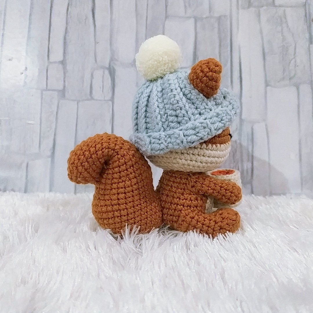1755332347 Sleepy Squirrel Forest Animal Crochet Pattern PDF