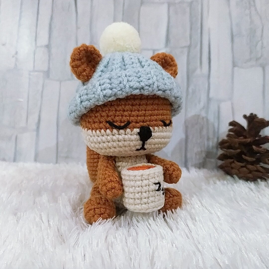 1755332347 Sleepy Squirrel Forest Animal Crochet Pattern PDF