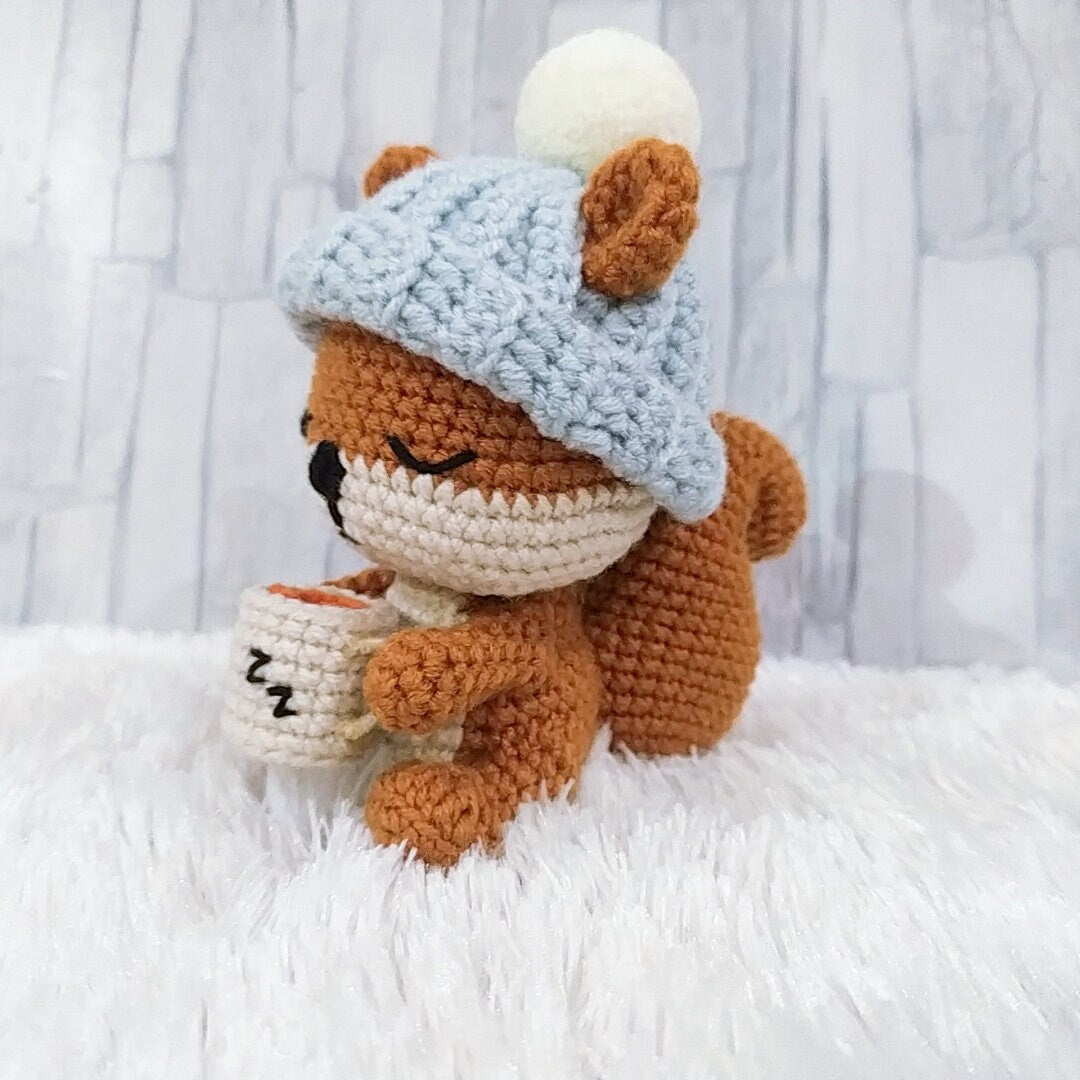 1755332347 Sleepy Squirrel Forest Animal Crochet Pattern PDF