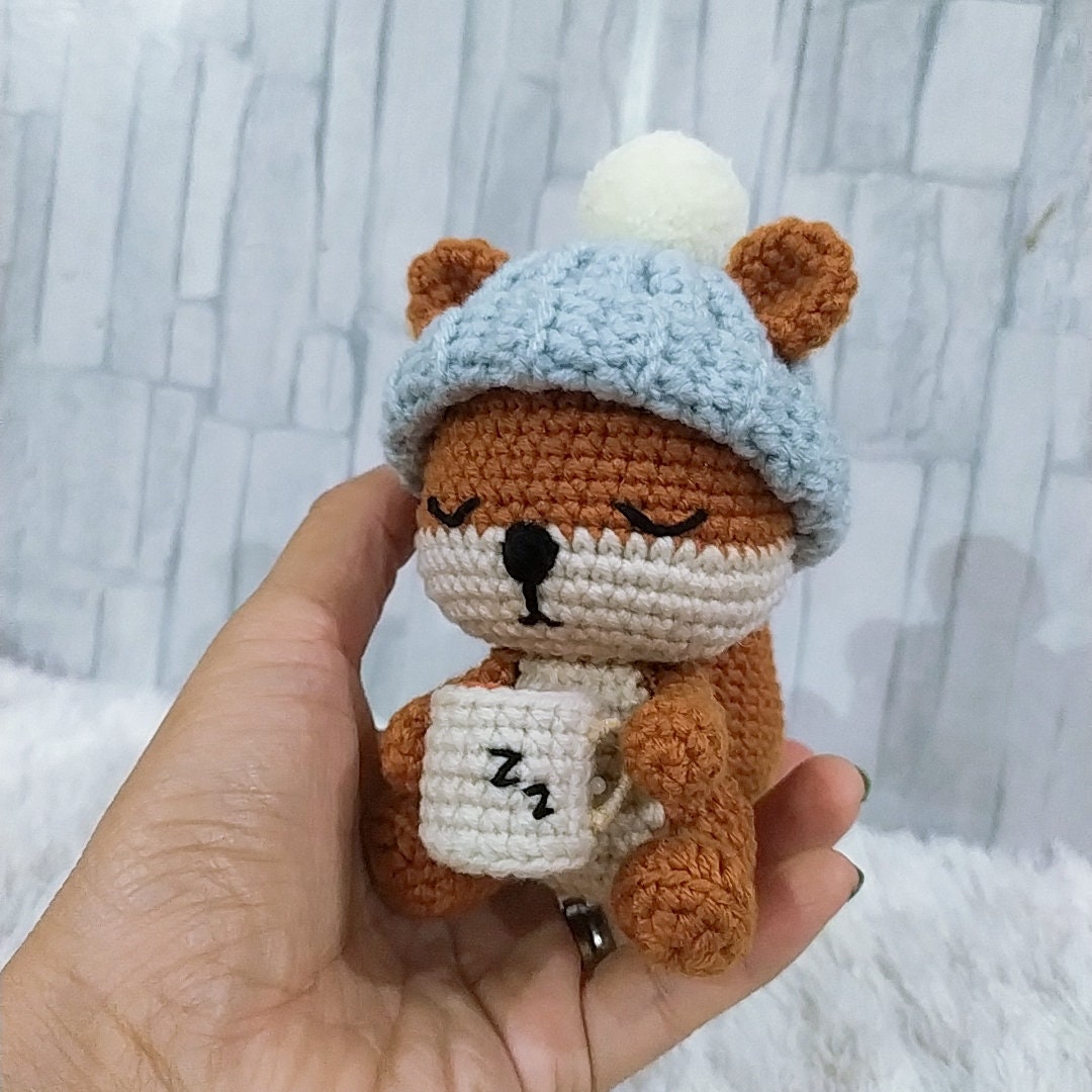 1755332347 Sleepy Squirrel Forest Animal Crochet Pattern PDF