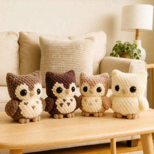 4371834356 Owl Amigurumi Plush Bird Toy Crochet Pattern PDF
