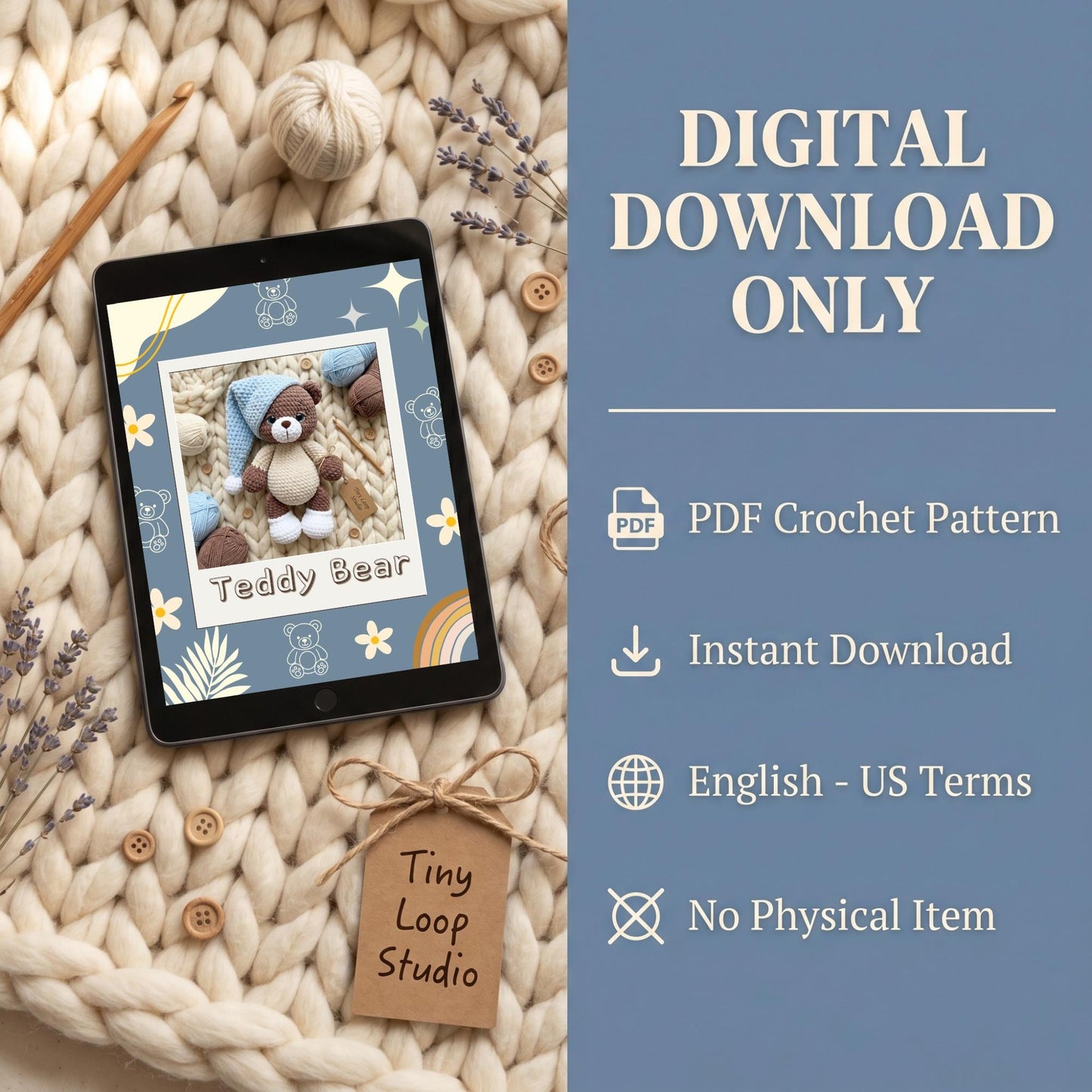 4521693732 Bunny Stacking Rings Toy Crochet Pattern PDF