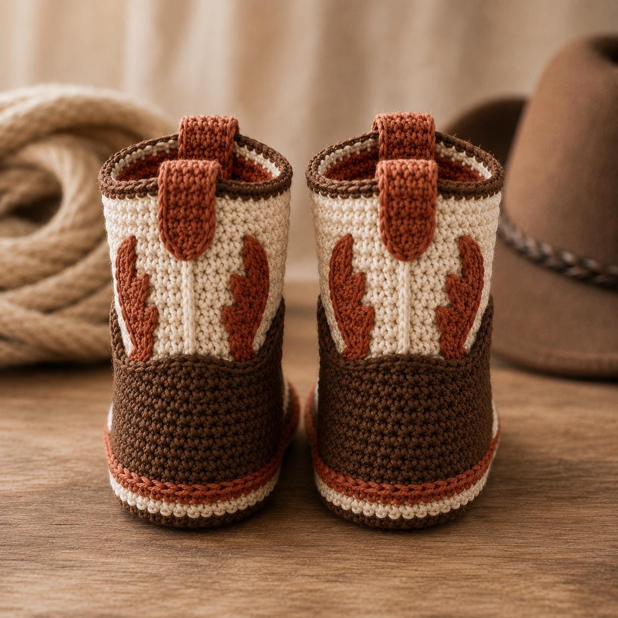 4555887051 Cowboy Baby Boots Crochet Pattern PDF