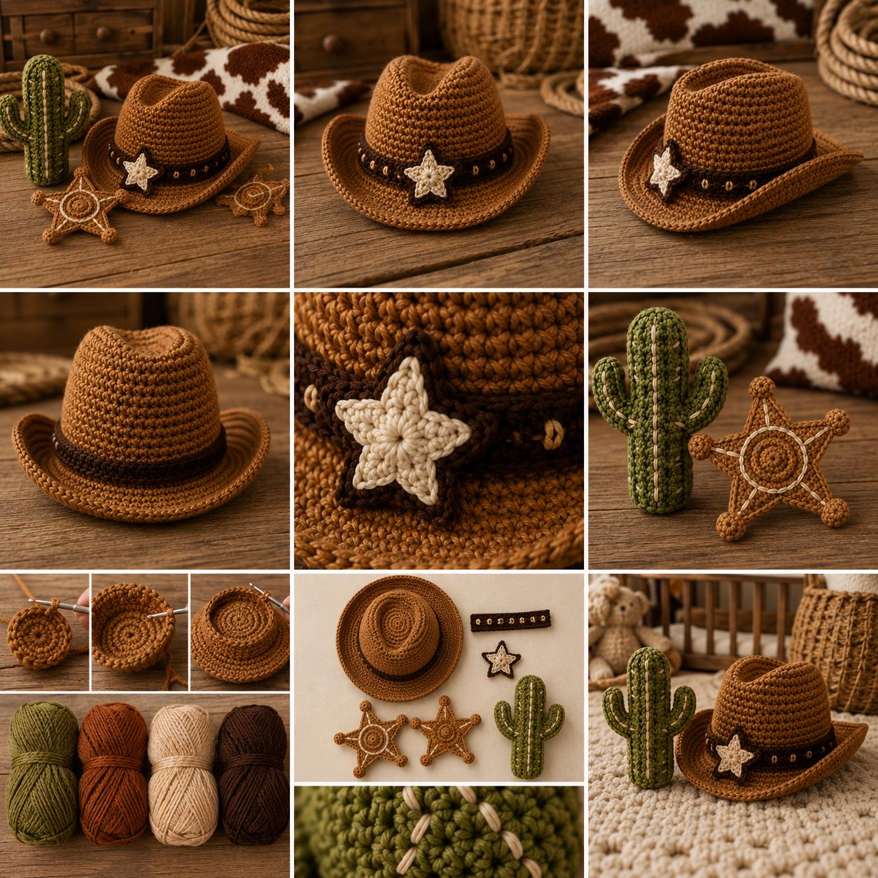 Cowboy Baby Boots Crochet Pattern PDF