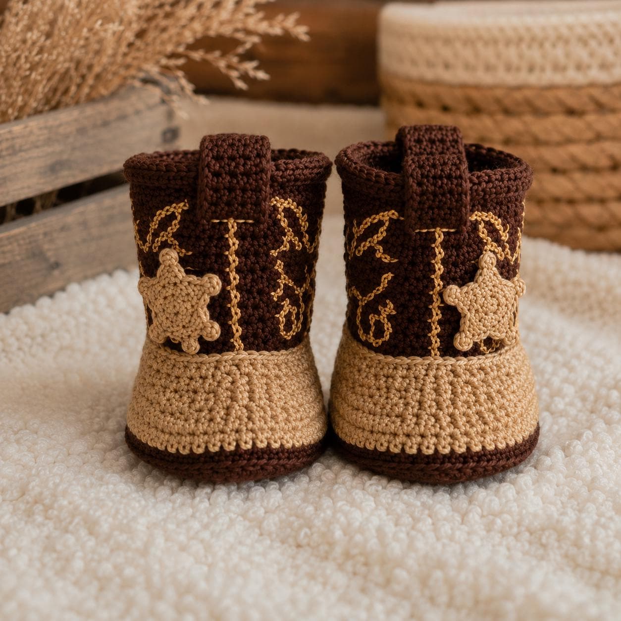 4558338766 Wild West Baby Sheriff Set Crochet Pattern PDF