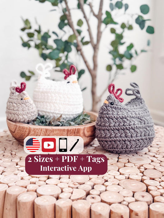 4298429341 Wheat Stitch Chicken Hen Amigurumi Pattern PDF