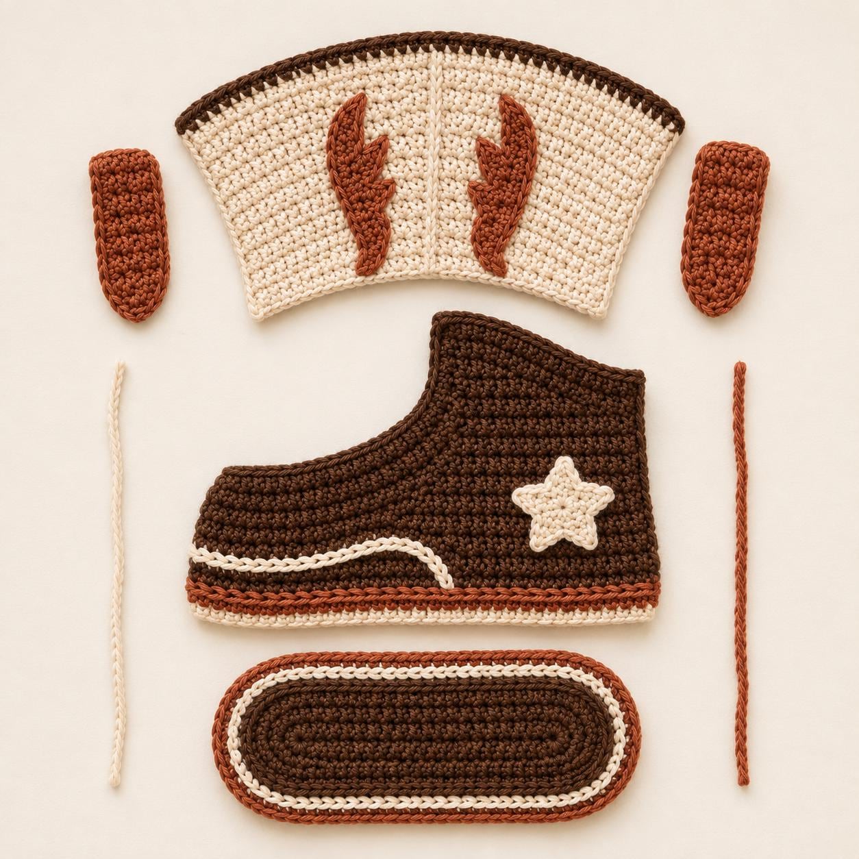 4555887051 Cowboy Baby Boots Crochet Pattern PDF